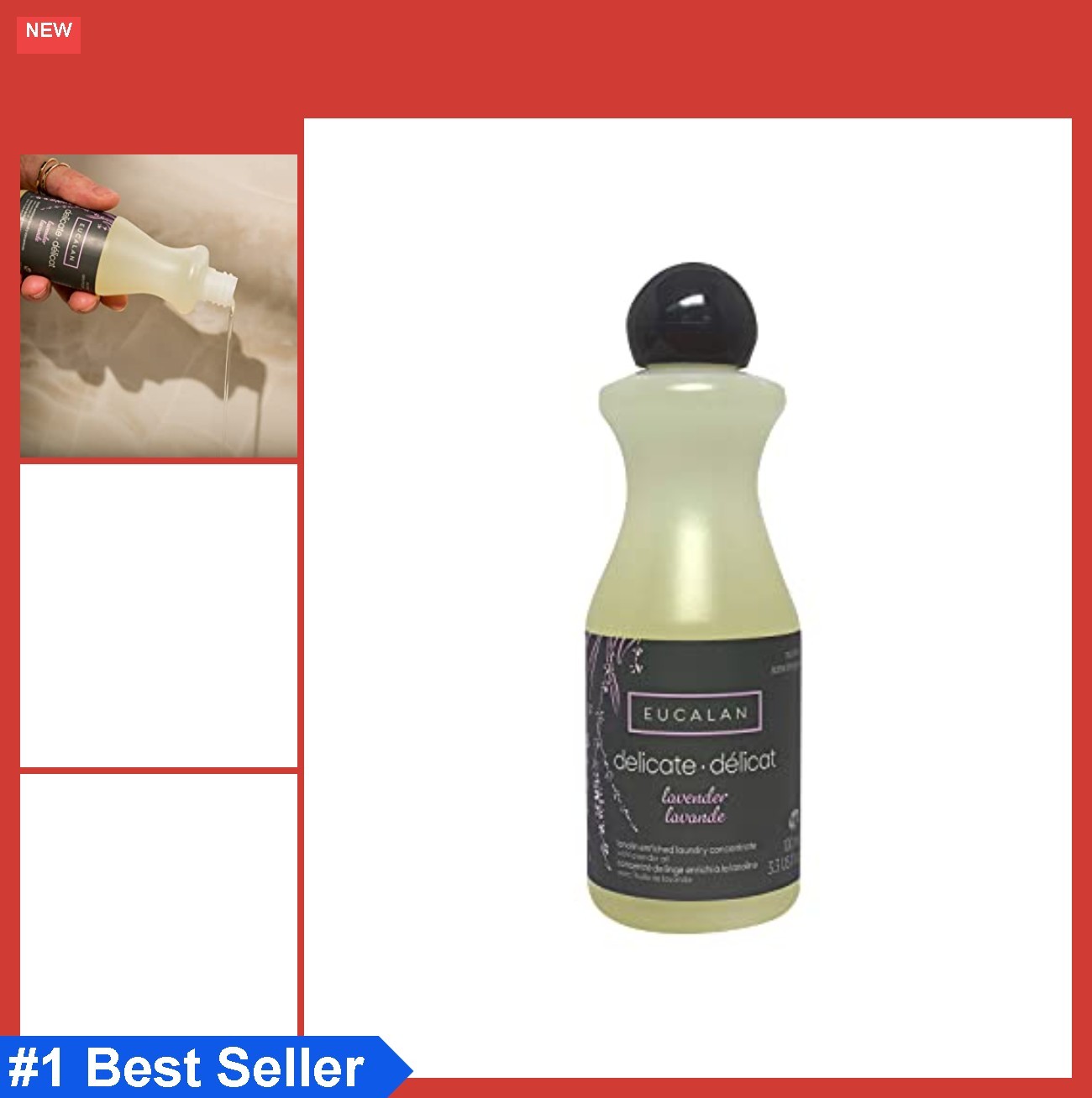 Liquid Laundry Detergent Lavender 3.3 oz Concentrated Biodegradable Lanolin