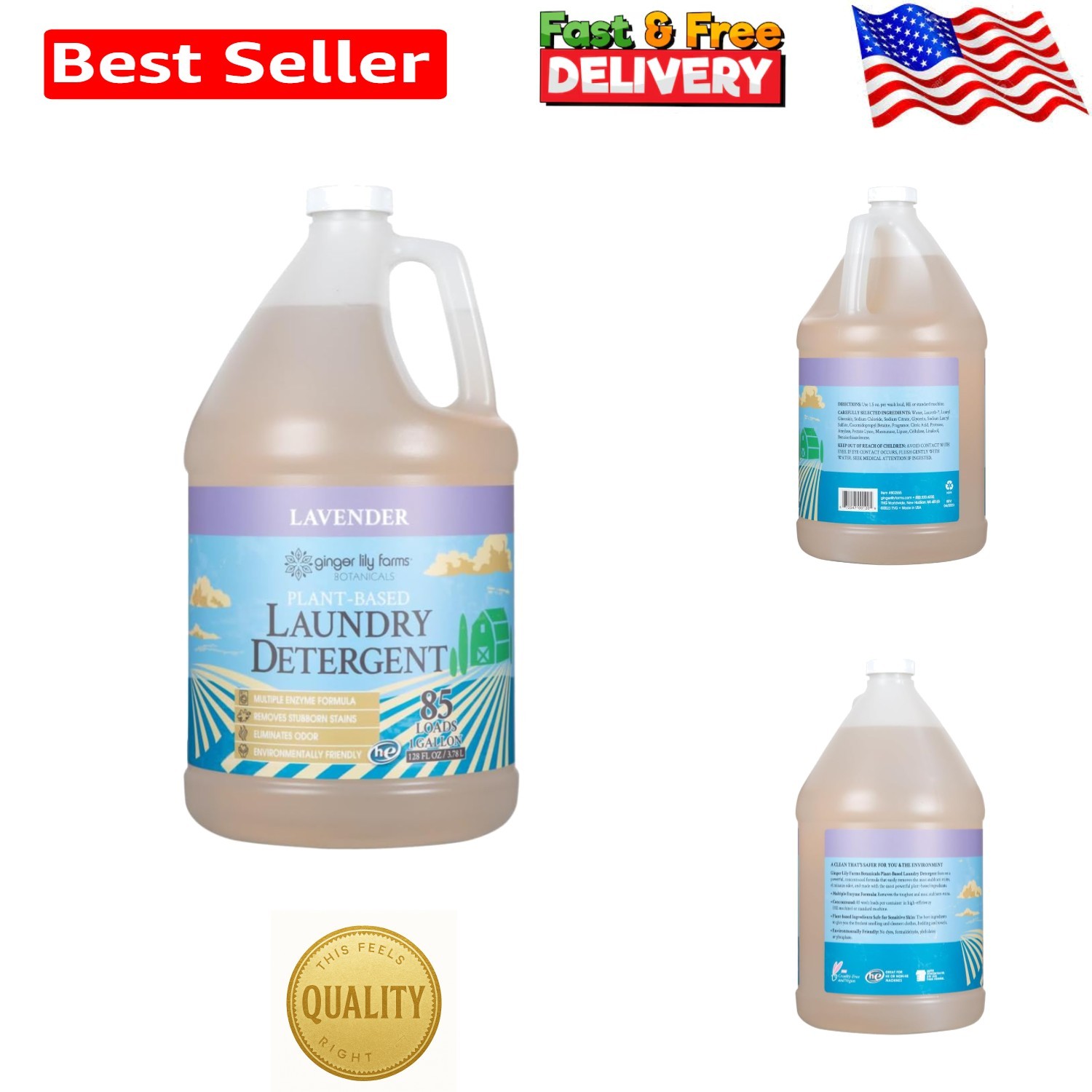 Ultra-Concentrated Lavender Laundry Detergent for Sensitive Skin – 85 Loads
