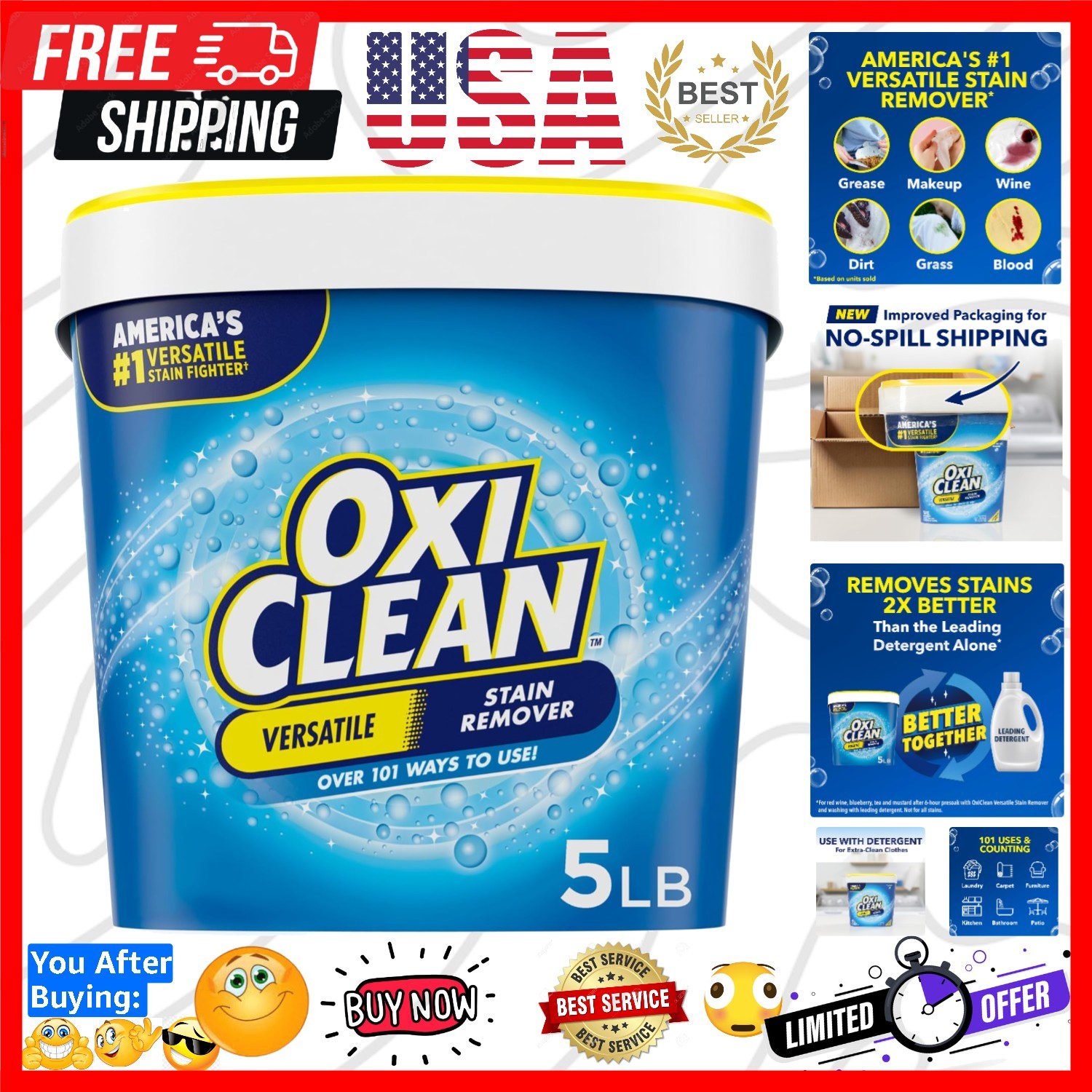 Versatile Stain Remover Powder, 5 lb