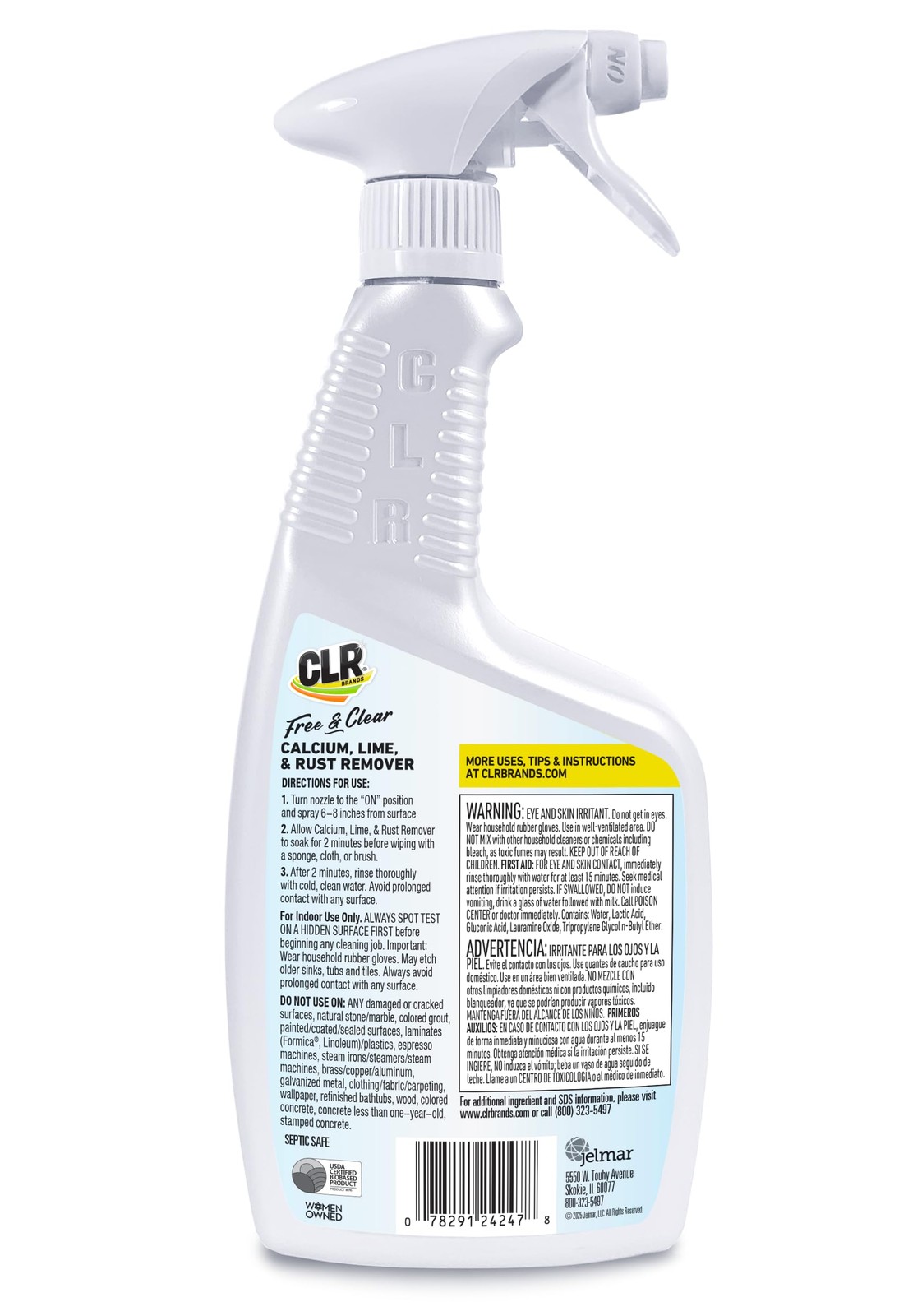 CLR Brands® Calcium, Lime & Rust Remover Free & Clear, 26 Fl Oz (Pack of 1)