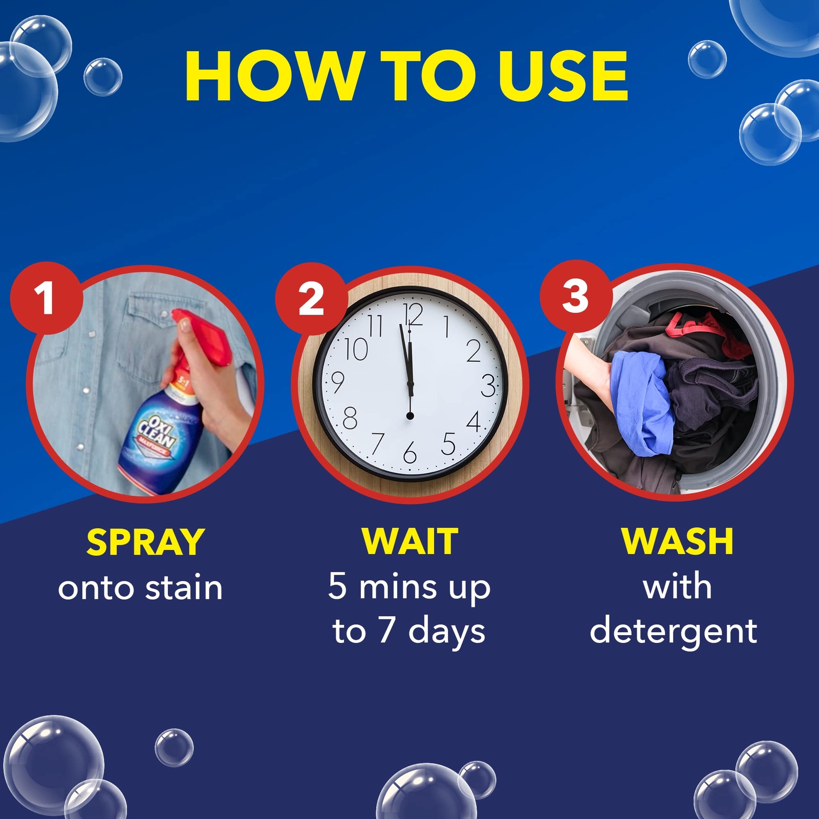 OxiClean Max Force Laundry Stain Remover Spray 12 fl oz Pack of 3