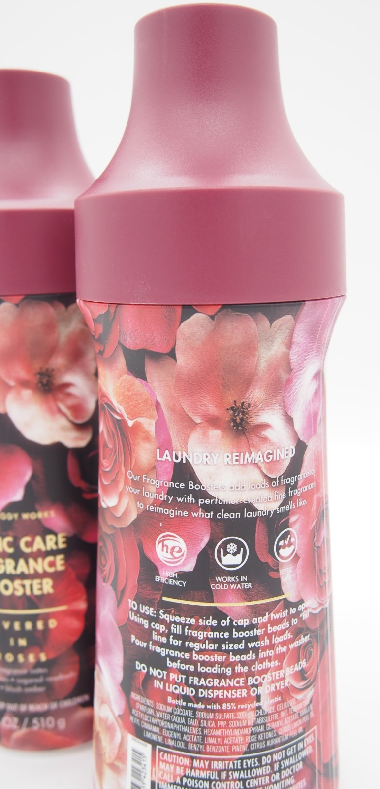 2x Bath Body Works COVERED IN ROSES Fabric Care Fragrance Booster Lot New 18oz