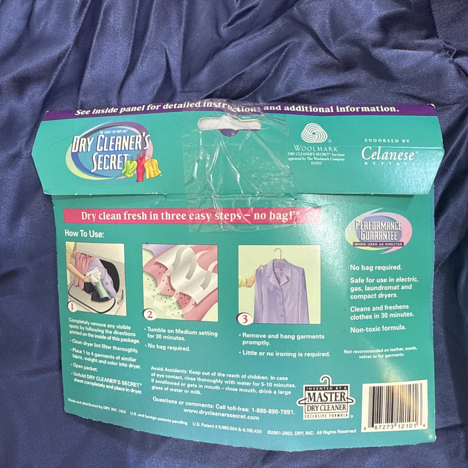 Dry Cleaners Secret 1 Sheet Total Dry Clean At Home NEW Vintage 2000-2003