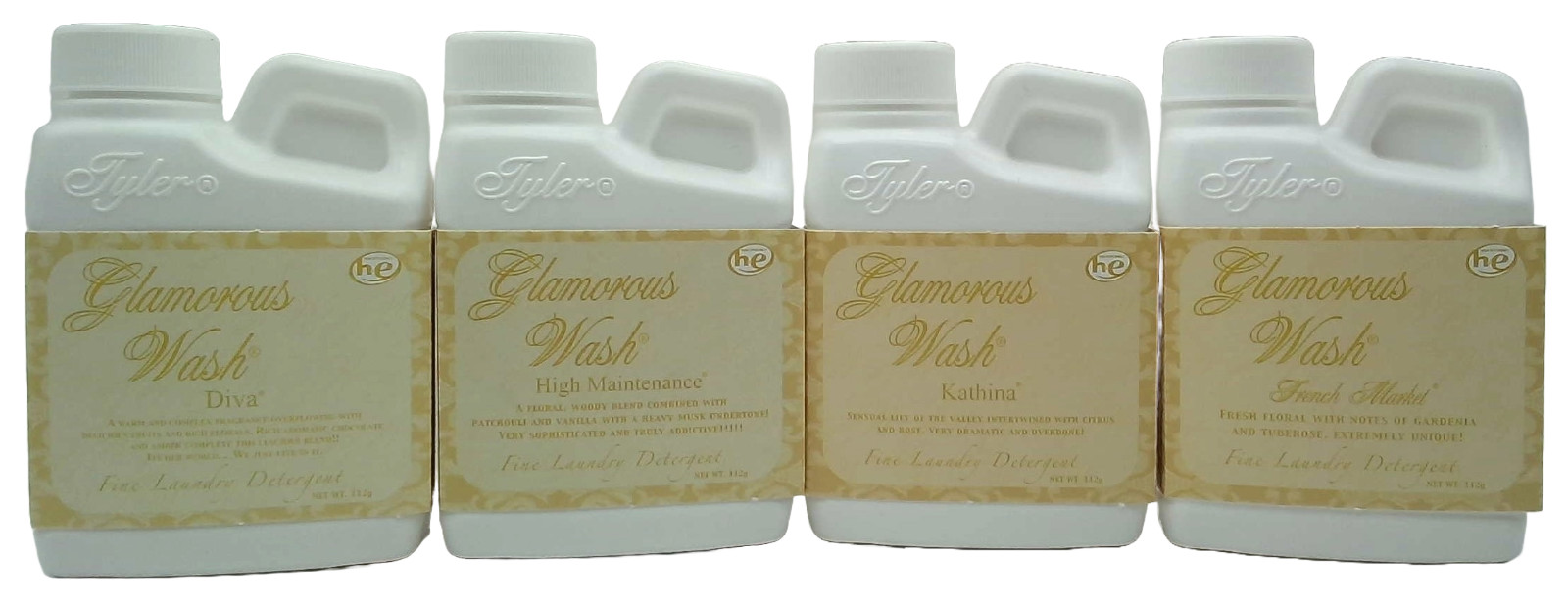 Tyler Candle – Glamorous Wash 4oz – Diva, High Maintenance, Kathina, French Mkt