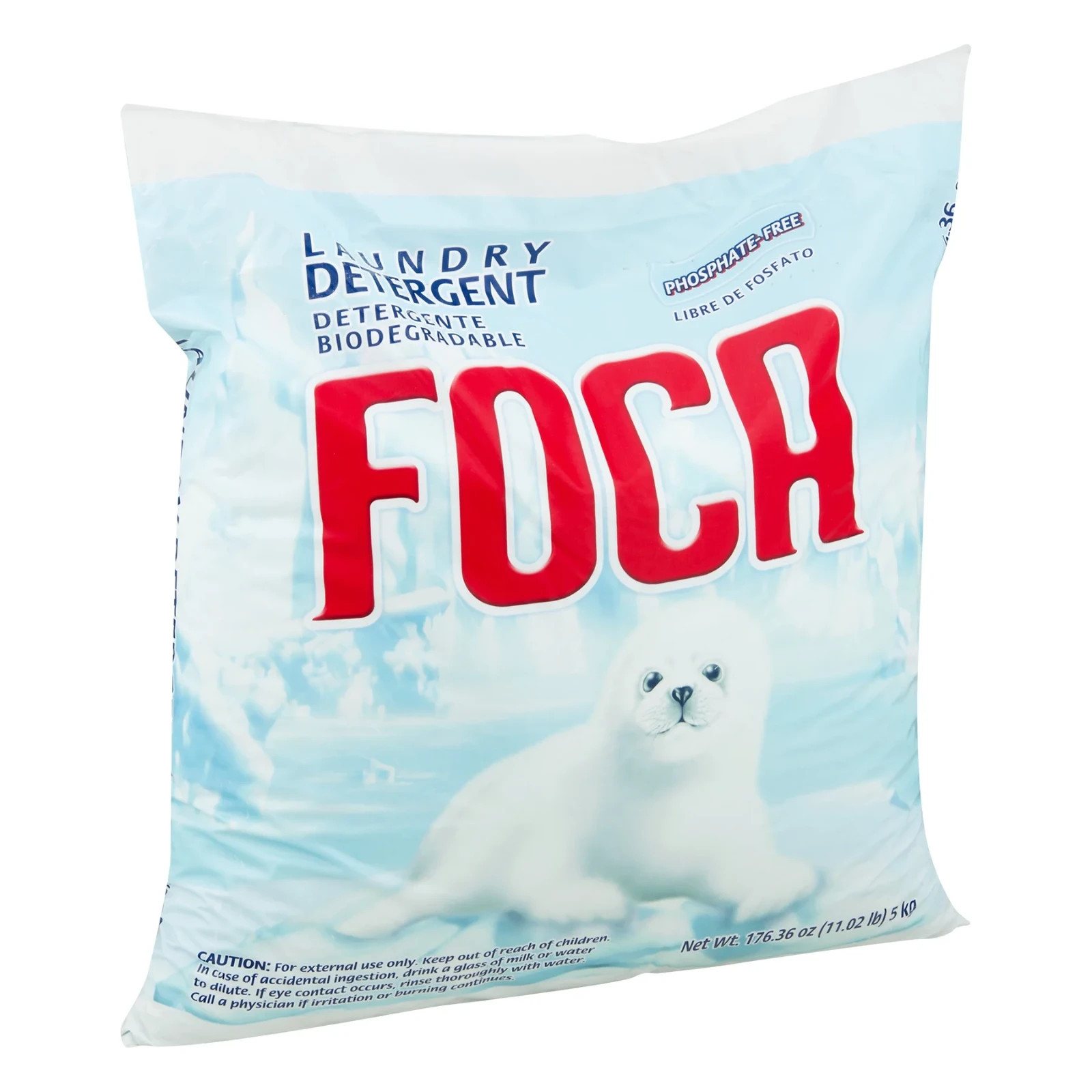 Foca Laundry Detergent, Powder Detergent with Anionic Surfactant, 176.36 oz