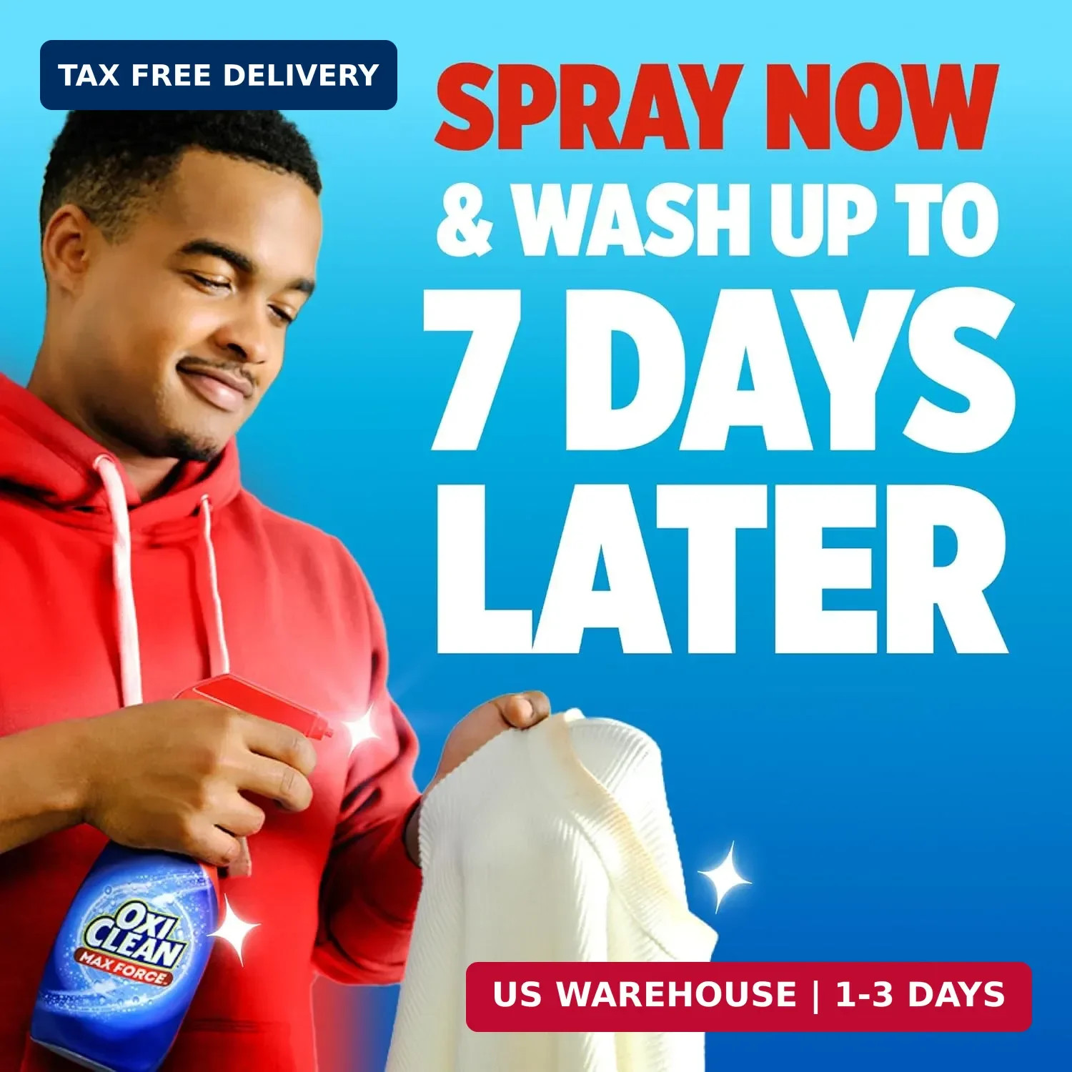 Max Force Laundry Stain Remover Spray Refill, 48 fl oz