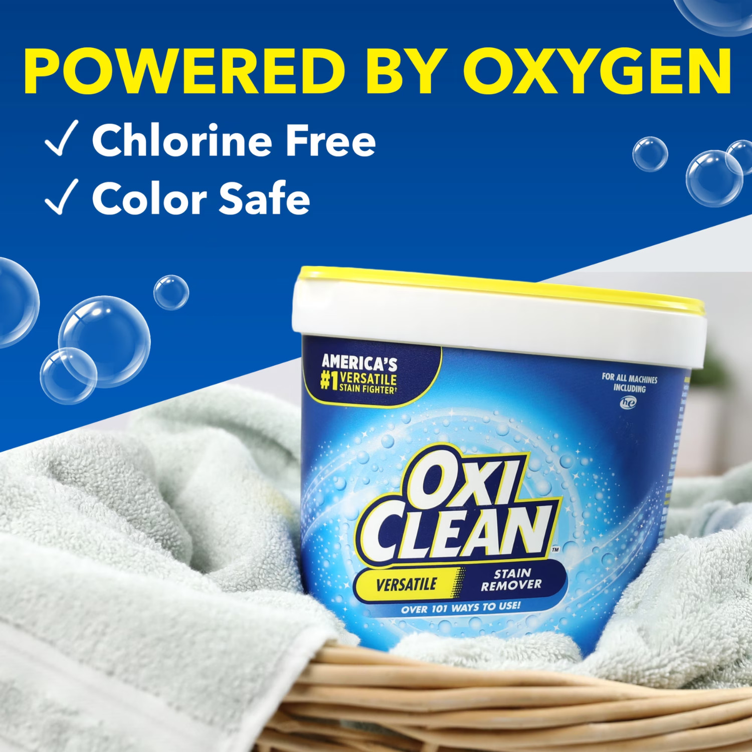 (2 Pack) OxiClean Versatile Stain Remover Powder for Laundry & Home, 7.22 lb