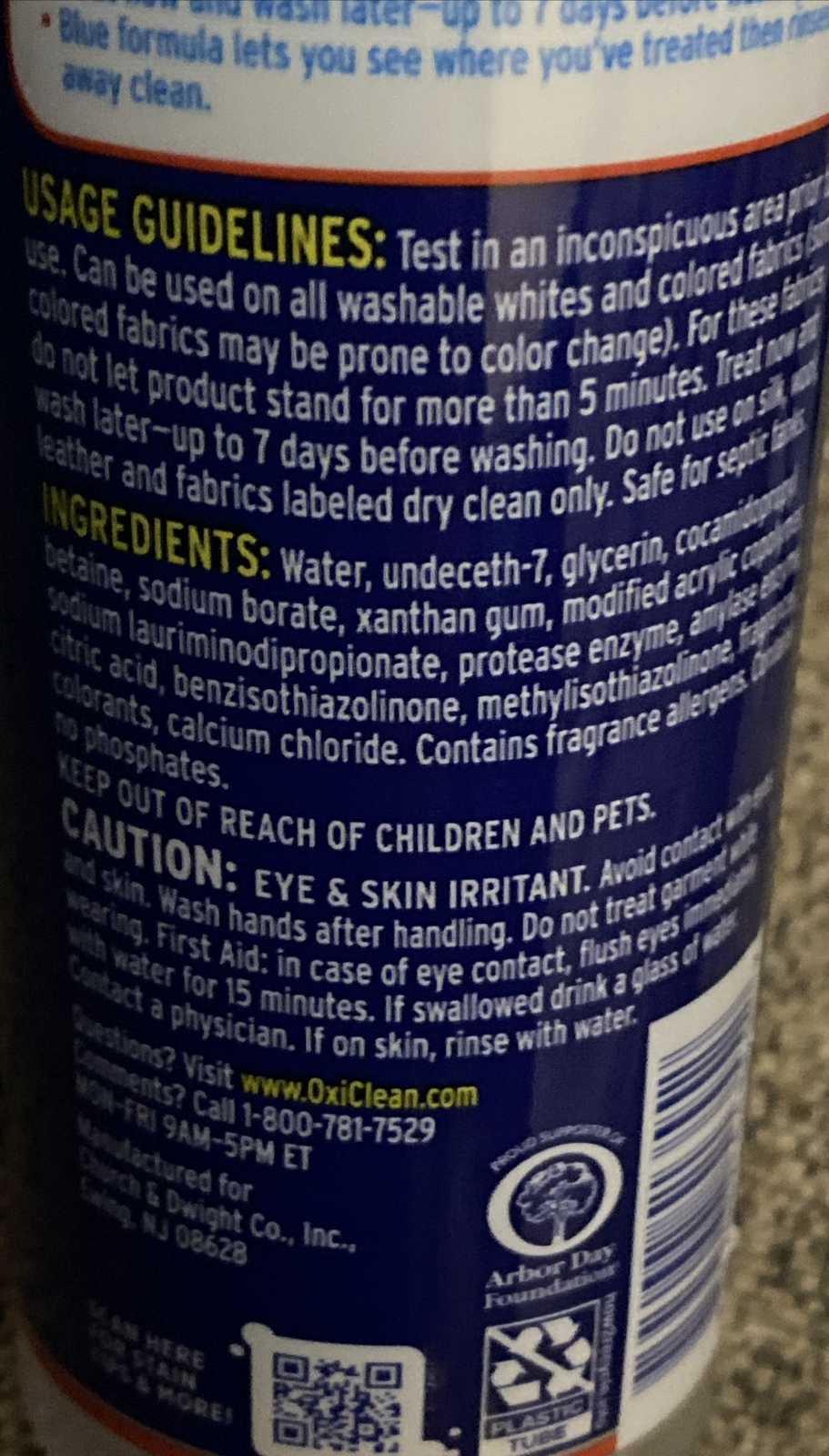 OxiClean MaxForce Gel Stick 5 In 1 Power Laundry Stain Remover 6.2 fl oz