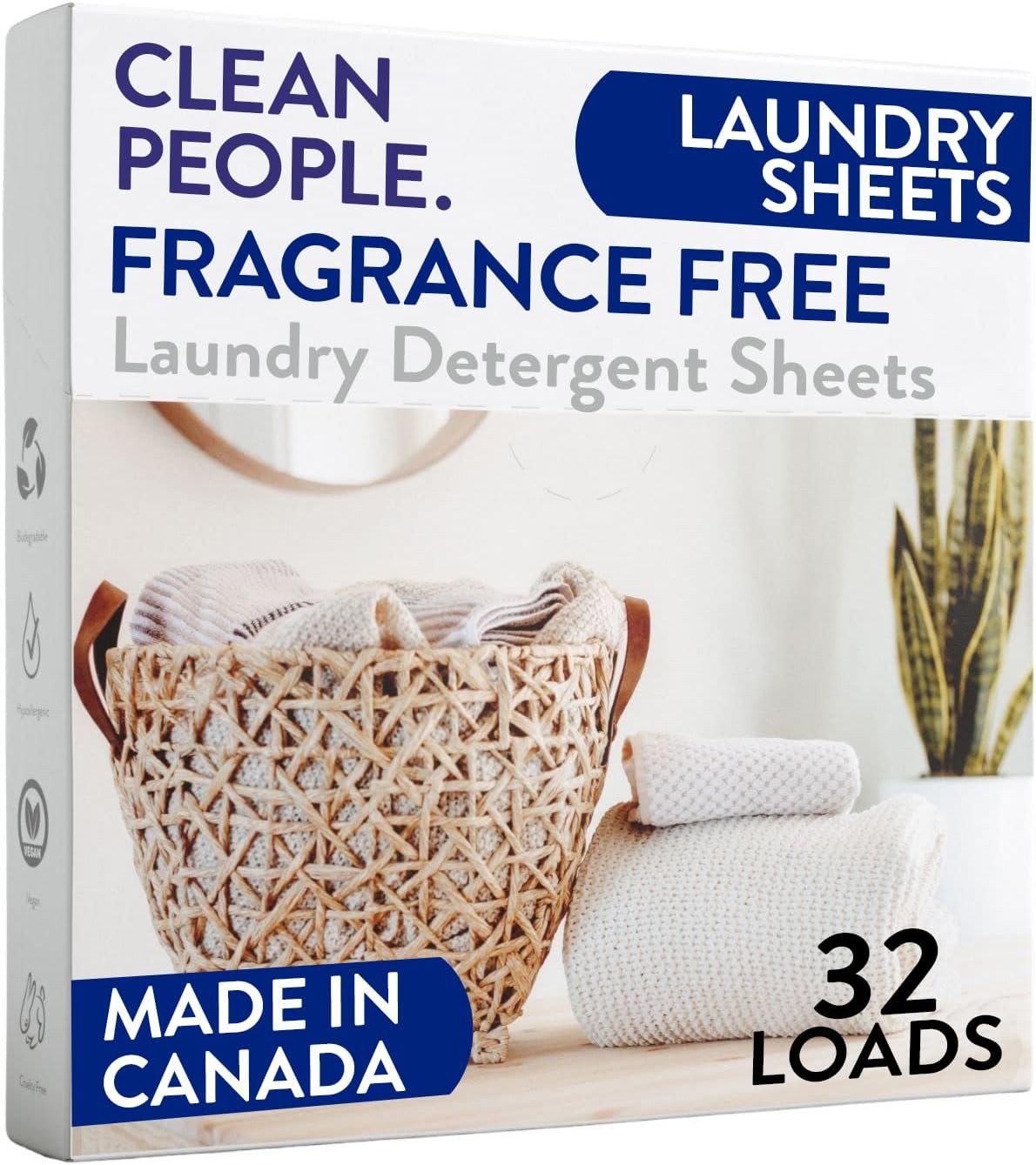 Clean People Laundry Detergent Sheets – Recyclable Packaging, Hypoallergenic, St