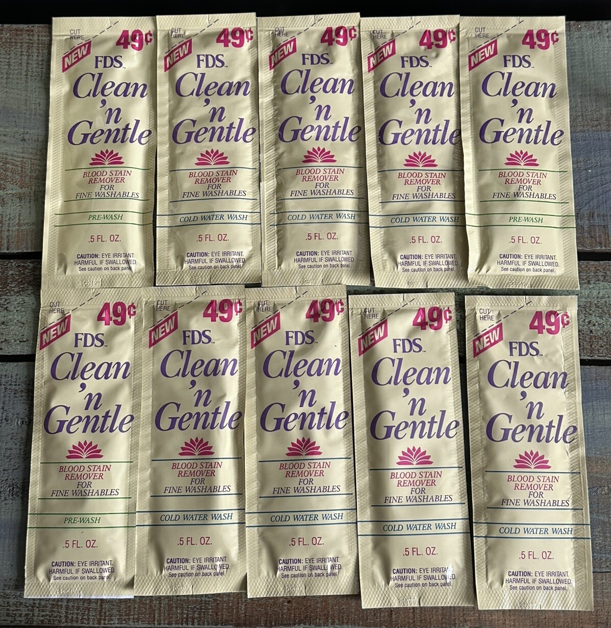 FDS Clean ‘n Gentle Blood Stain Remover Wash for Fine Laundry Lingerie 10 Packs