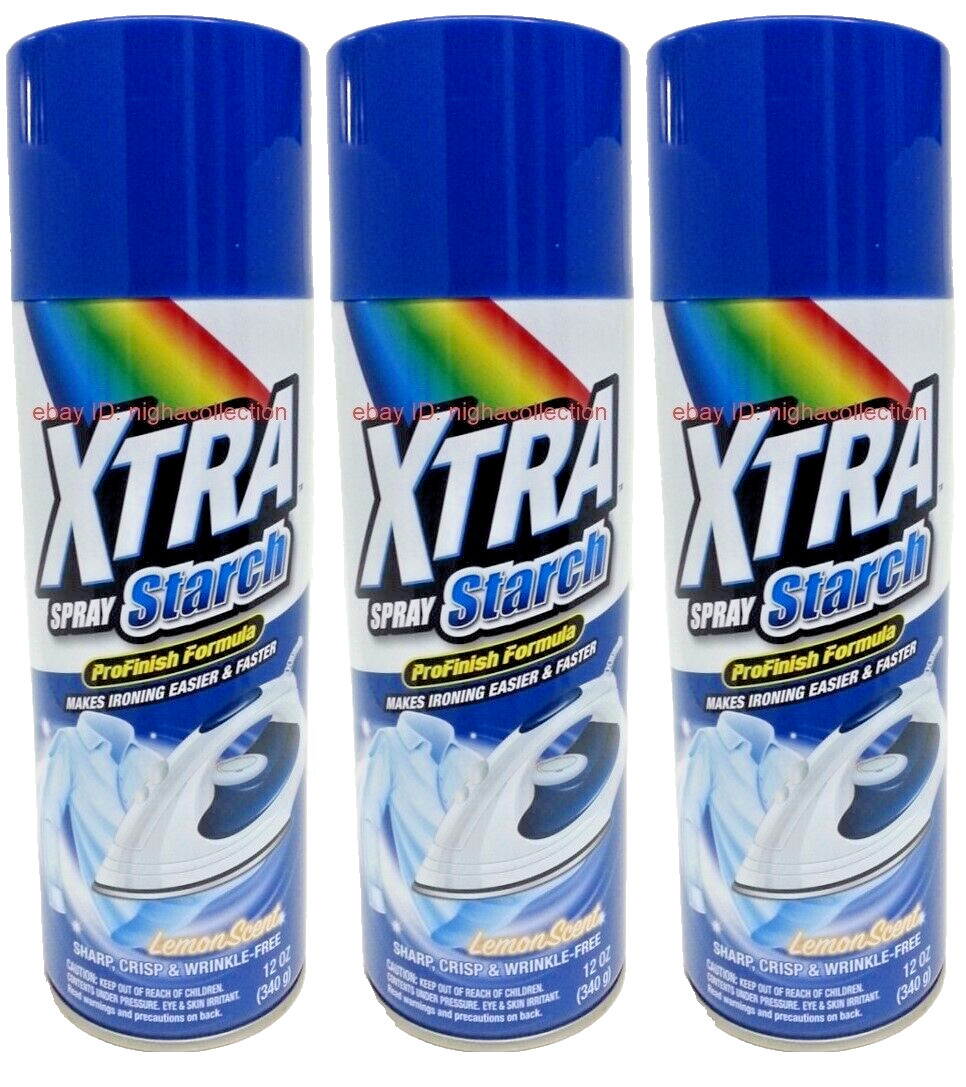 ( LOT 3 ) The.H.Store Xtra Heavy Starch lemon Scent Crisp Finish 12 Oz Each NEW