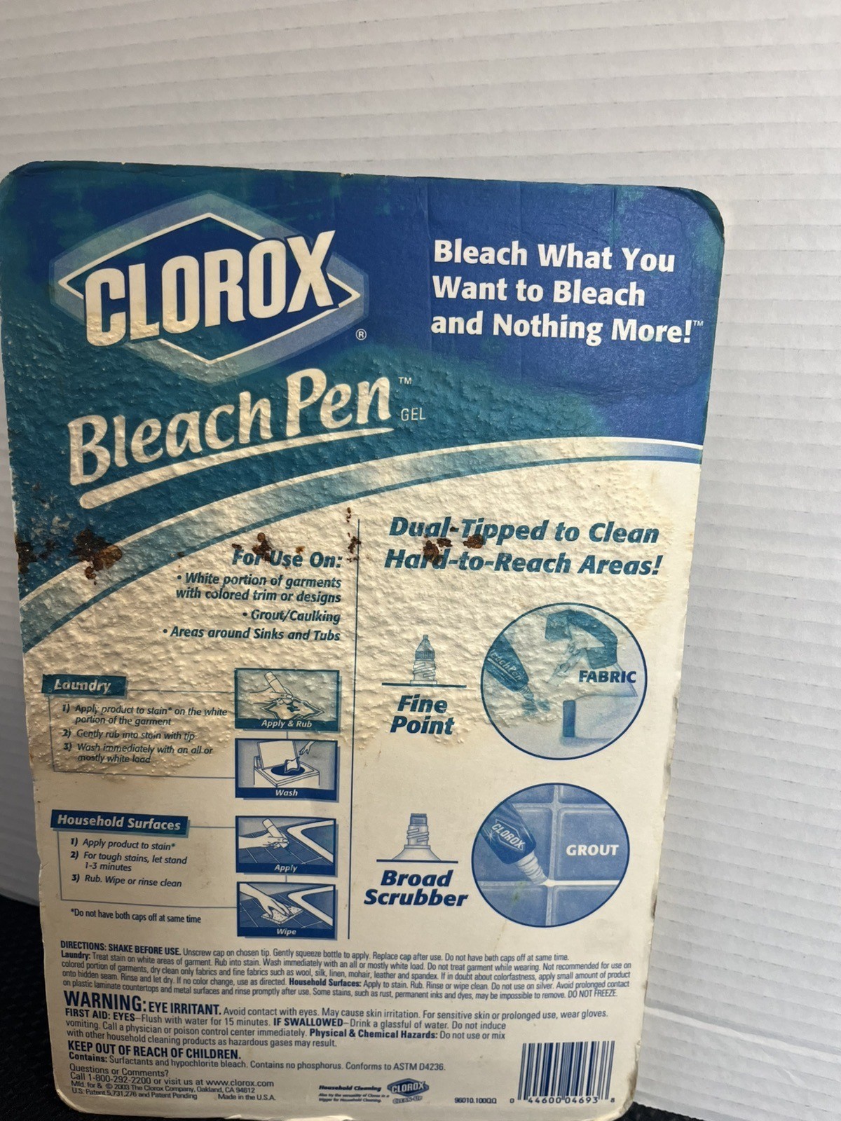 Clorox Bleach Pens Gel 3 Pens 2oz Each Vintage 2003 New Old Stock Hard To Find