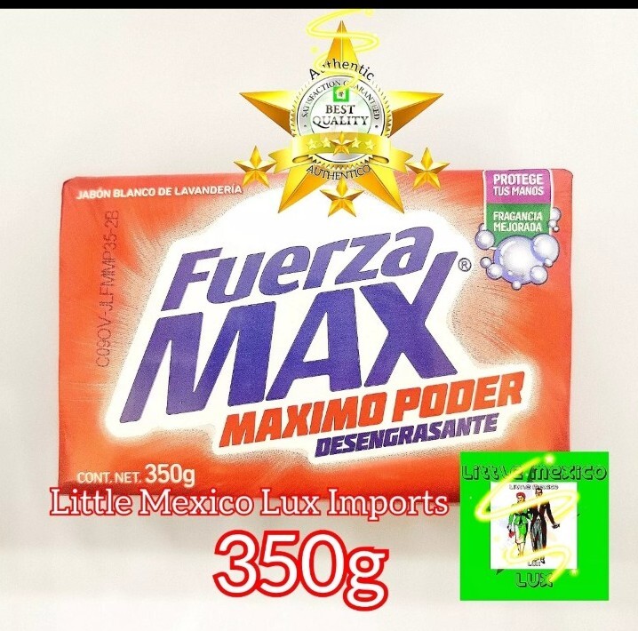 FUERZA MAX MAXIMO PODER DESENGRASANTE JABÓN DE LAVANDERÍA EN BARRA 350G 4 PACK!⚡
