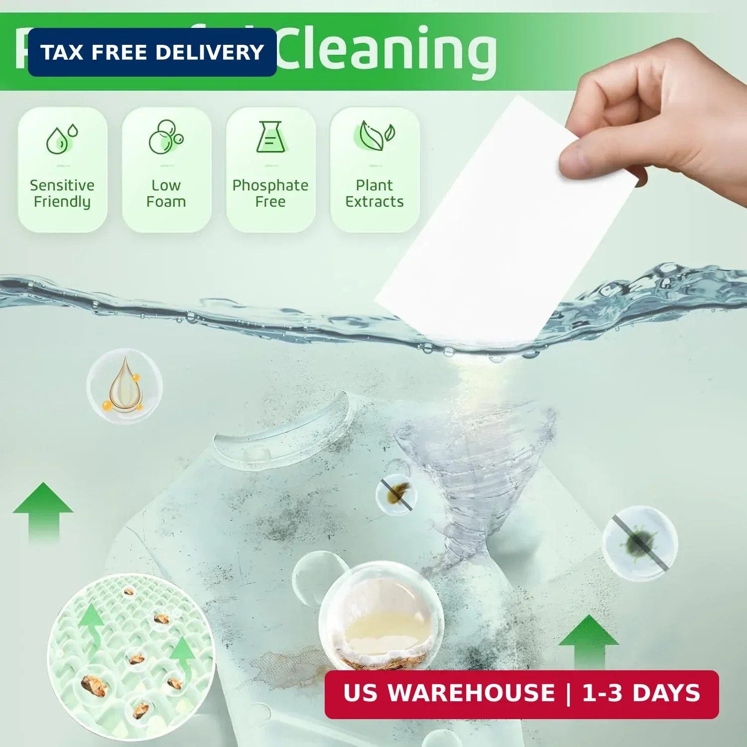 Poesie Laundry Detergent Sheets Fresh Scent 160 Count Clear Non-Plastic Hypoalle