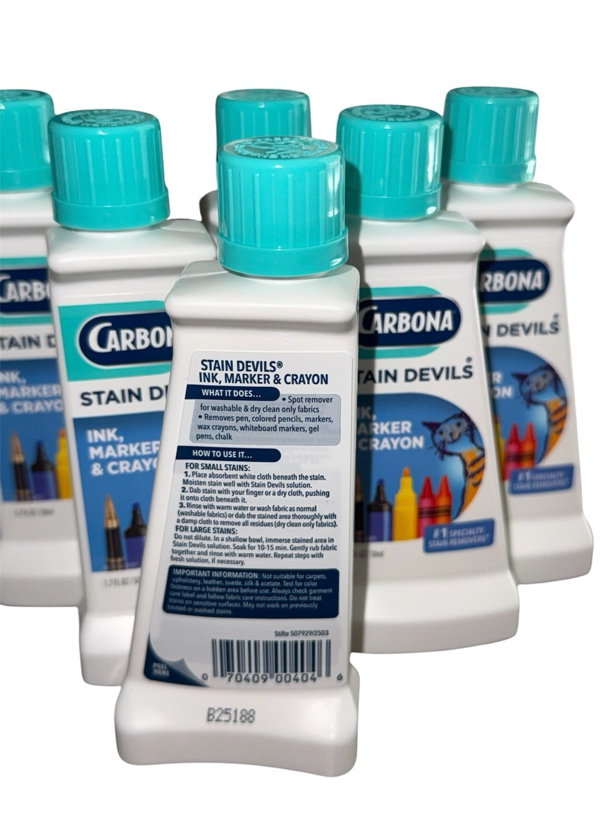 Carbona Stain Devils Stain Remover Ink Marker & Crayon Lot Of 6 New