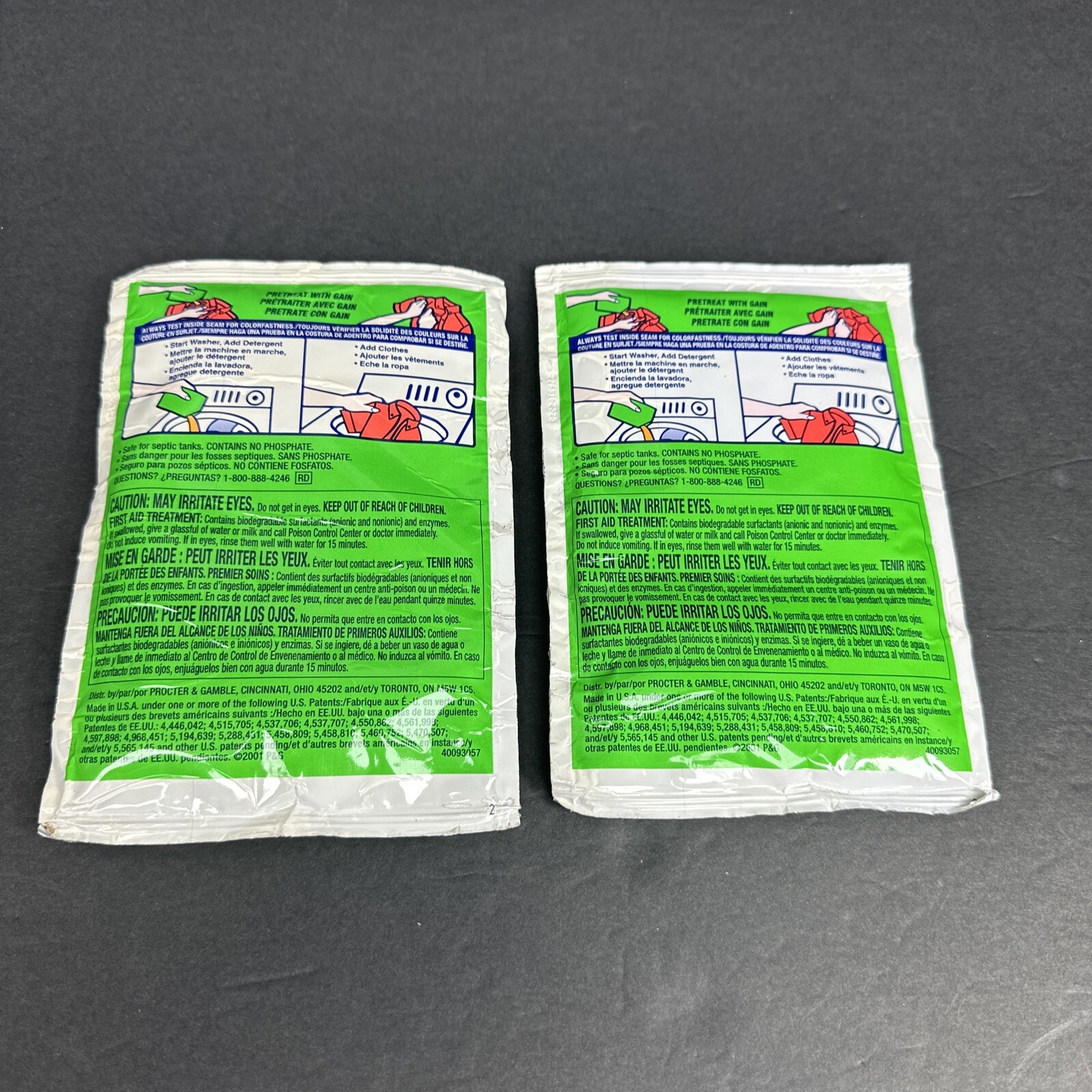 Vtg 2001 SAMPLE Size Gain Island Fresh Liquid Laundry Detergent Tropical Prop
