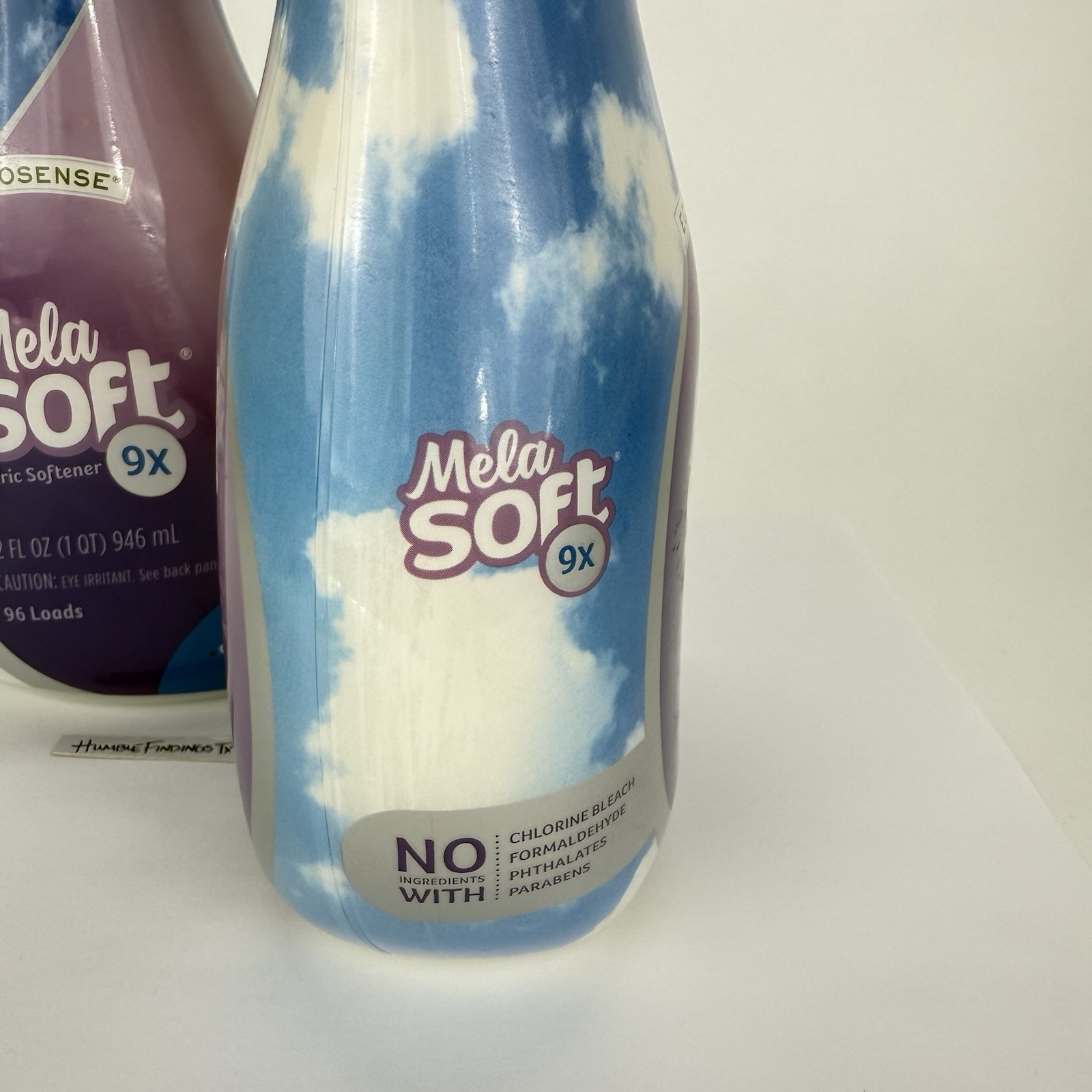 2x MelaSoft CLEAN COTTON Fabric Softener 32oz Concentrated 9x Plant Based EcoSof
