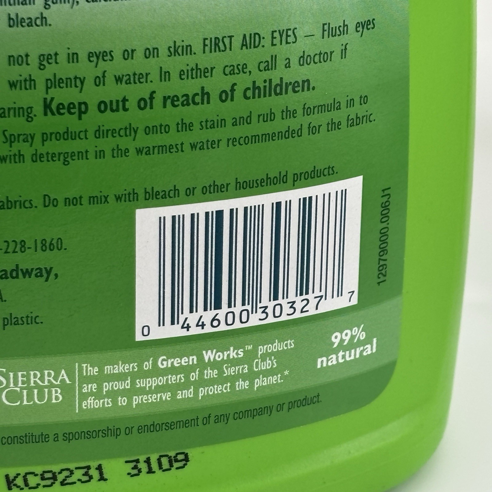 Green Works 99% Natural Laundry Stain Remover Spray 22 oz Clorox Lot Of 2 NOS