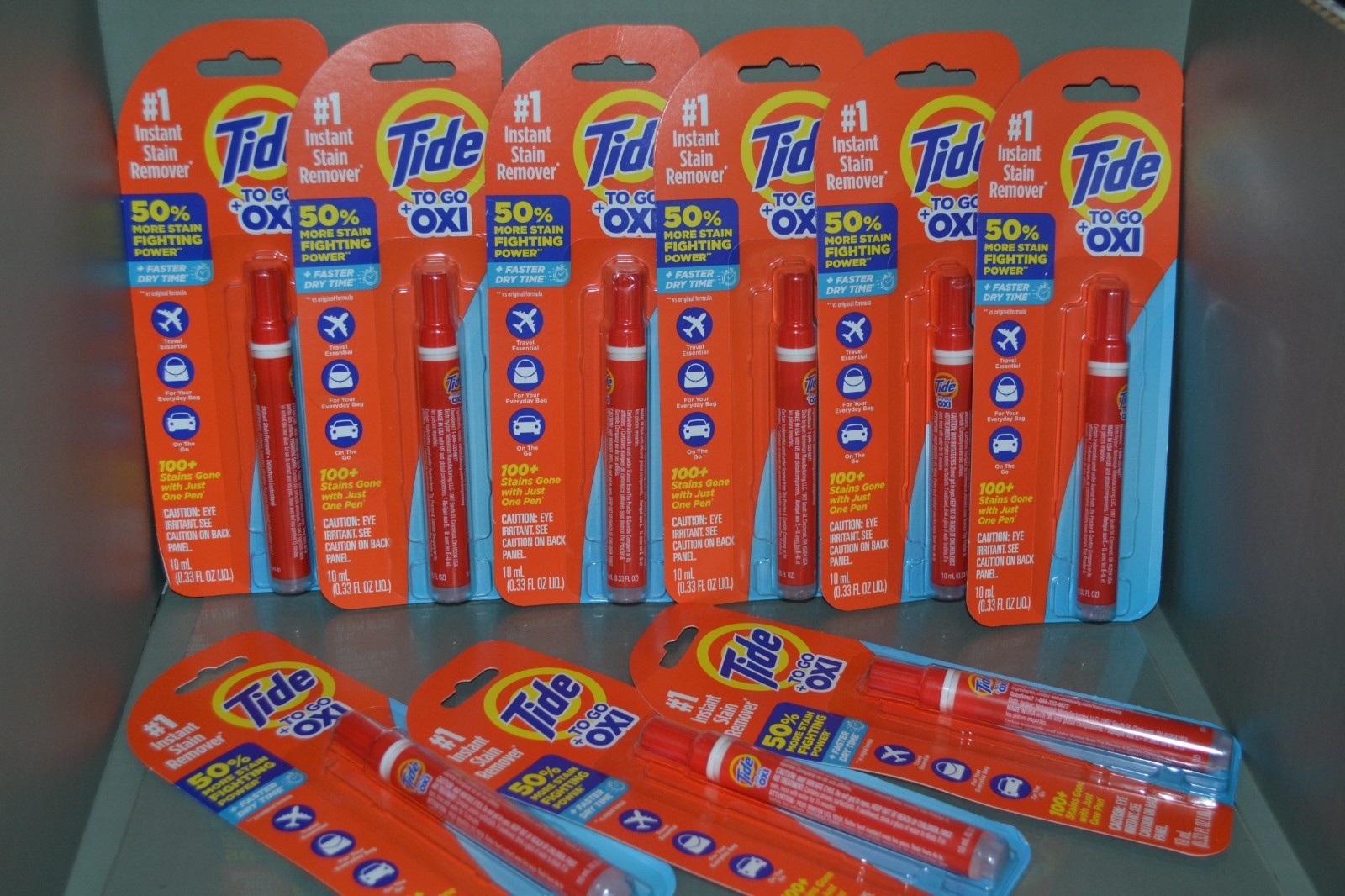 (9) Tide To Go Instant Stain Remover Pen, Portable On The Go, 0.33 fl oz Each