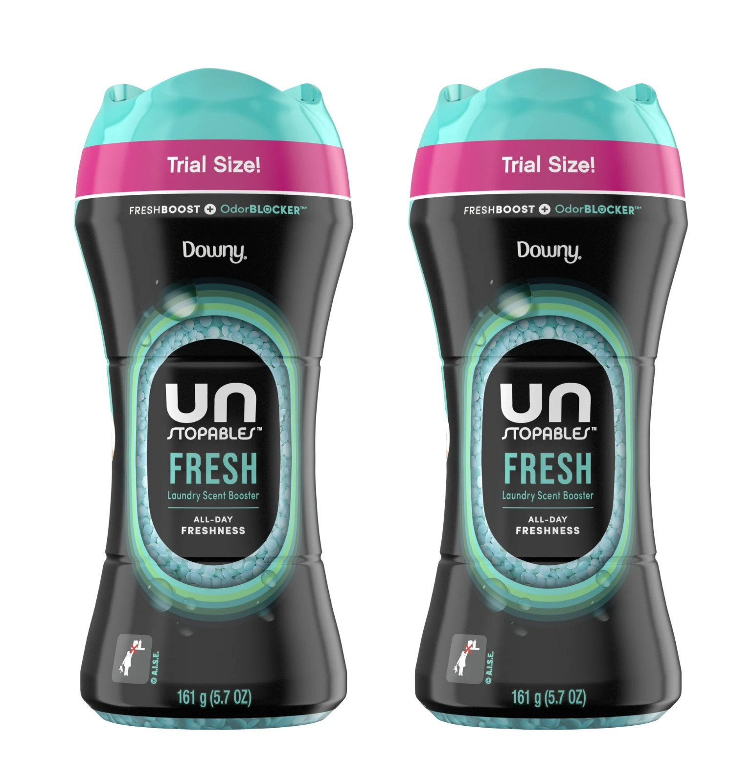 2 PACK Downy Unstopables In-Wash Scent Booster Laundry Beads, Fresh Scent 13.4oz