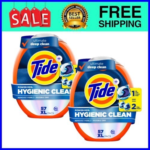 Tide Hygienic Clean Power PODS Original 57 Ct 2-Pack Fast Ship USA