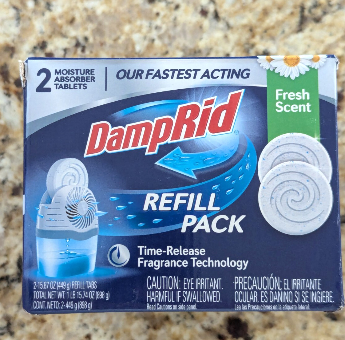15.8 Ounce Fresh Scent, Odor-fighting Moisture Absorber Refills Bathroom 2 Pack