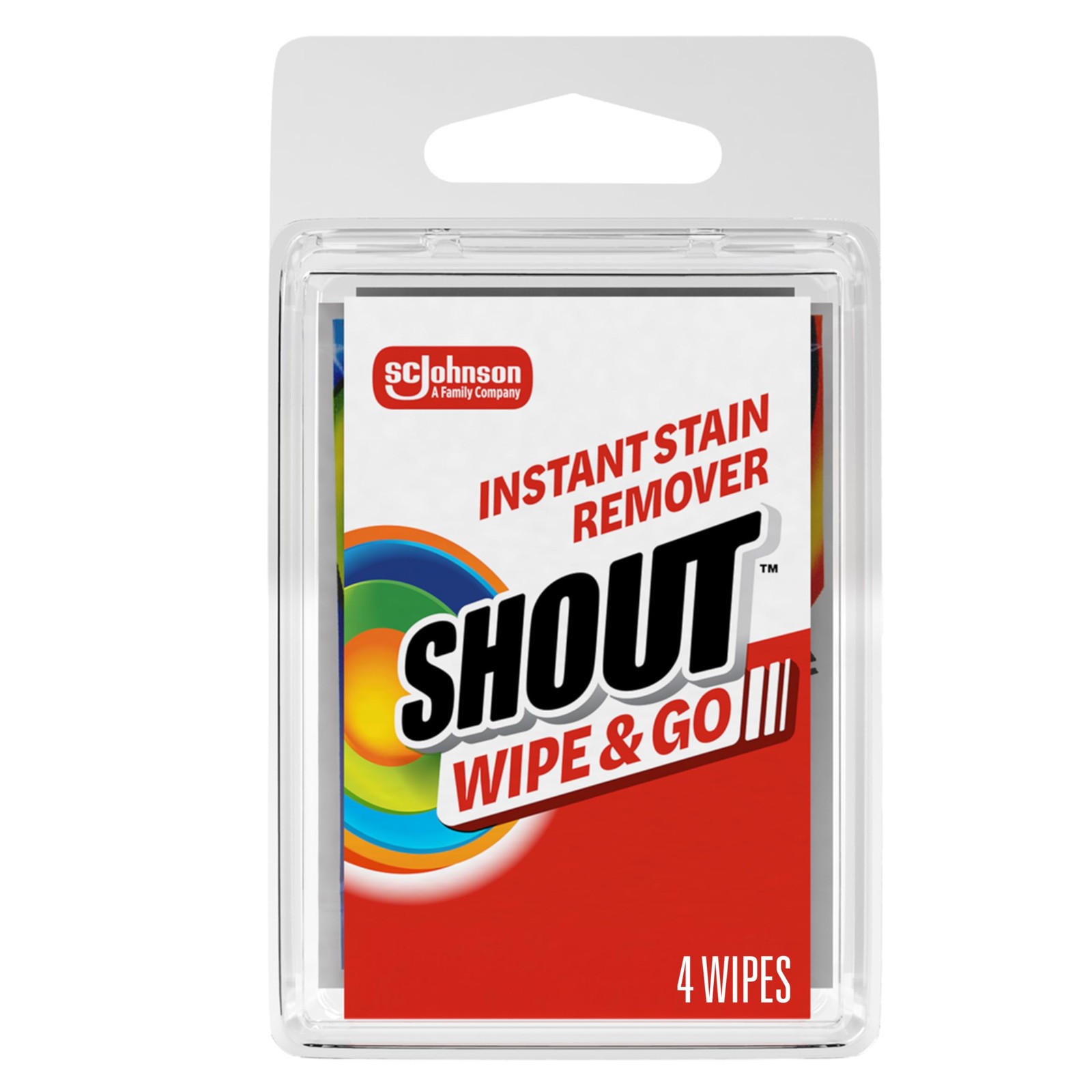 SHOUT Wipes Stain Remover 4 Wipes