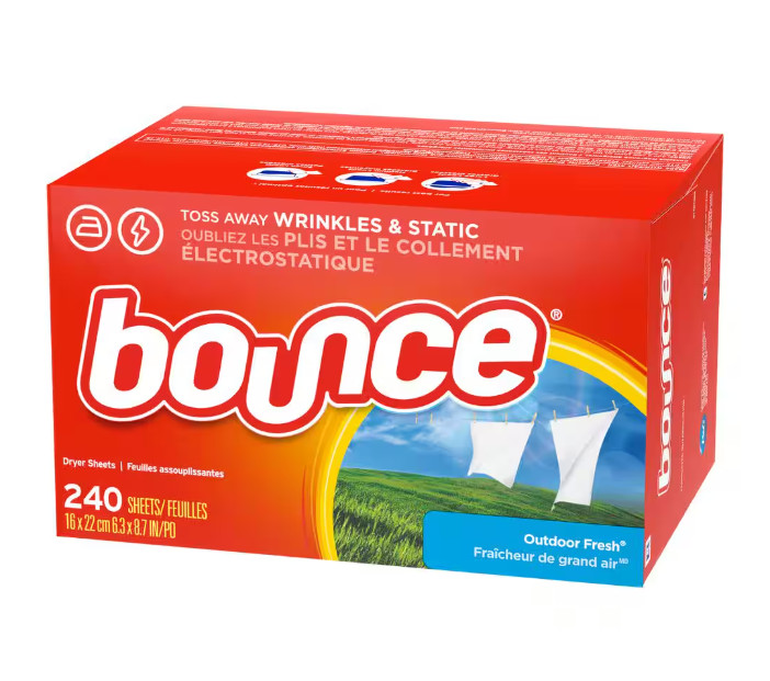Bounce Outdoor Fresh Dryer Sheets for Static Control Softness Fresh Scent 240