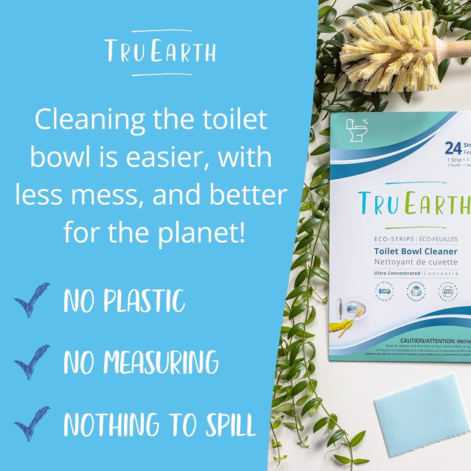 Tru Earth Toilet Bowl Cleaner Eco-Strips – 12 Strip Pack