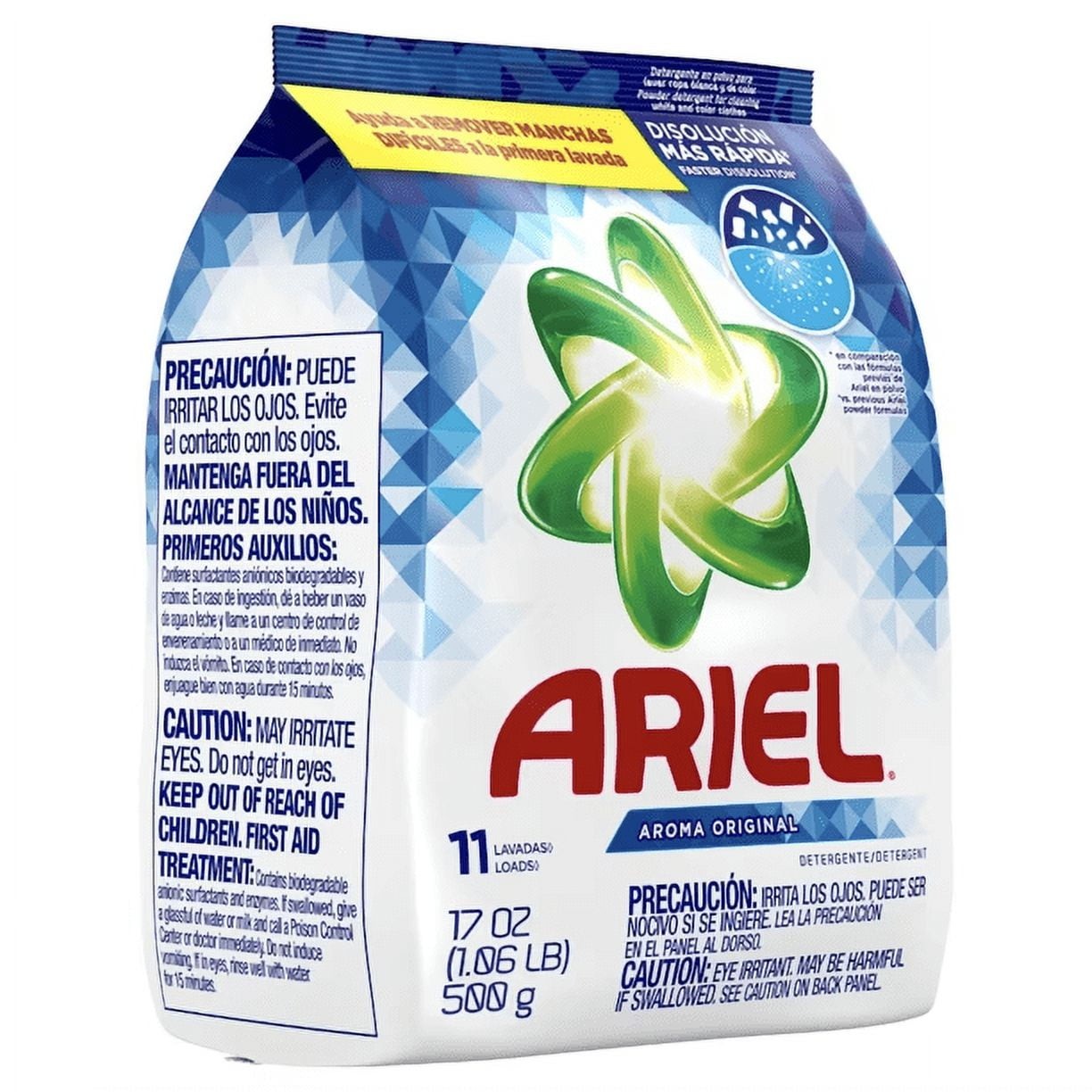 Ariel 2X Power Laundry Detergent Powder Original, 17oz (500g) (Pack of 3)