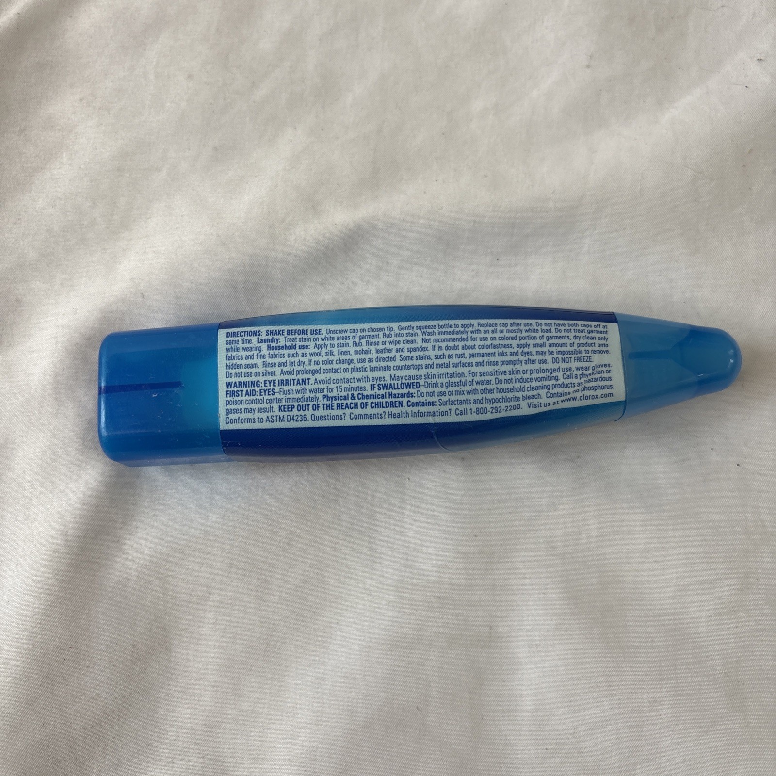 Clorox Bleach Pen Gel With Dual Tip Weighs 2.09 Ounces Used