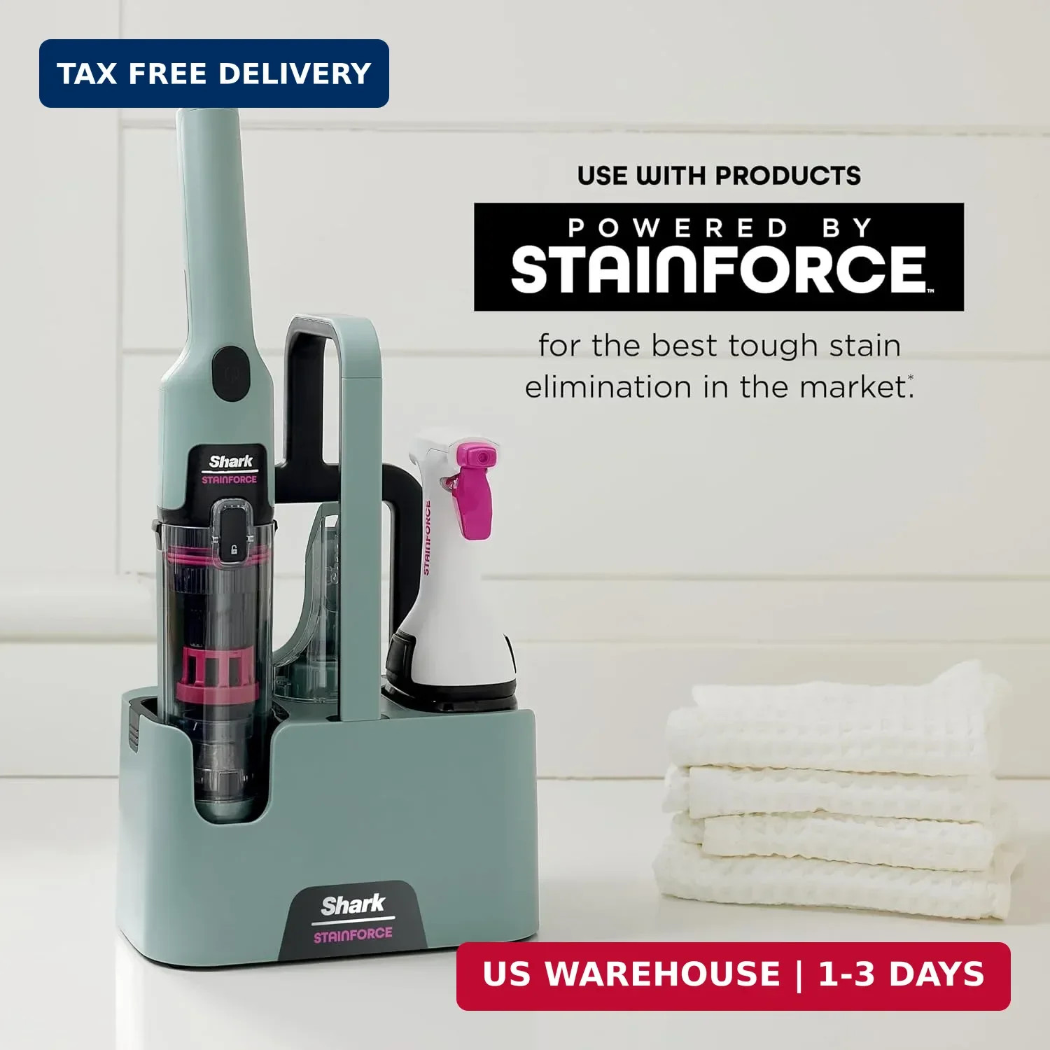 Shark StainForce Single Refill Cartridge, Stain & Odor Remover, HXCM500 | Dual-F