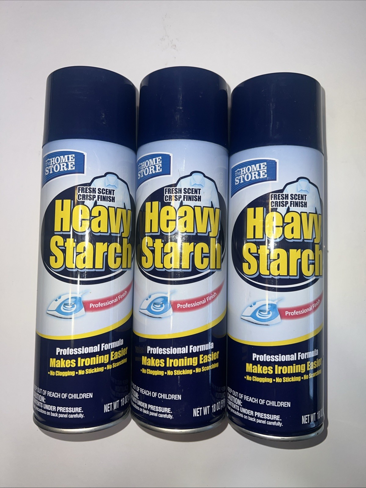 3-Piece Set, The Home Store SPRAY STARCH Fresh Scent Professional Formula