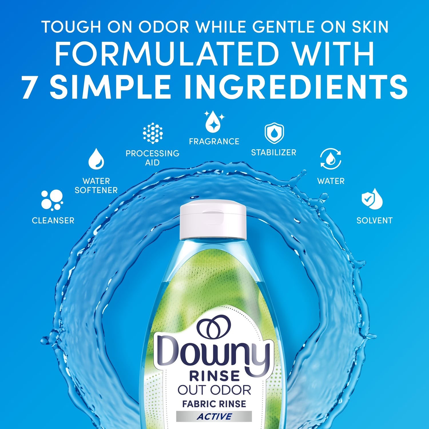 Downy Rinse Out Odor Laundry Rinse Active Fresh Scent Refreshes 48 Fl Oz