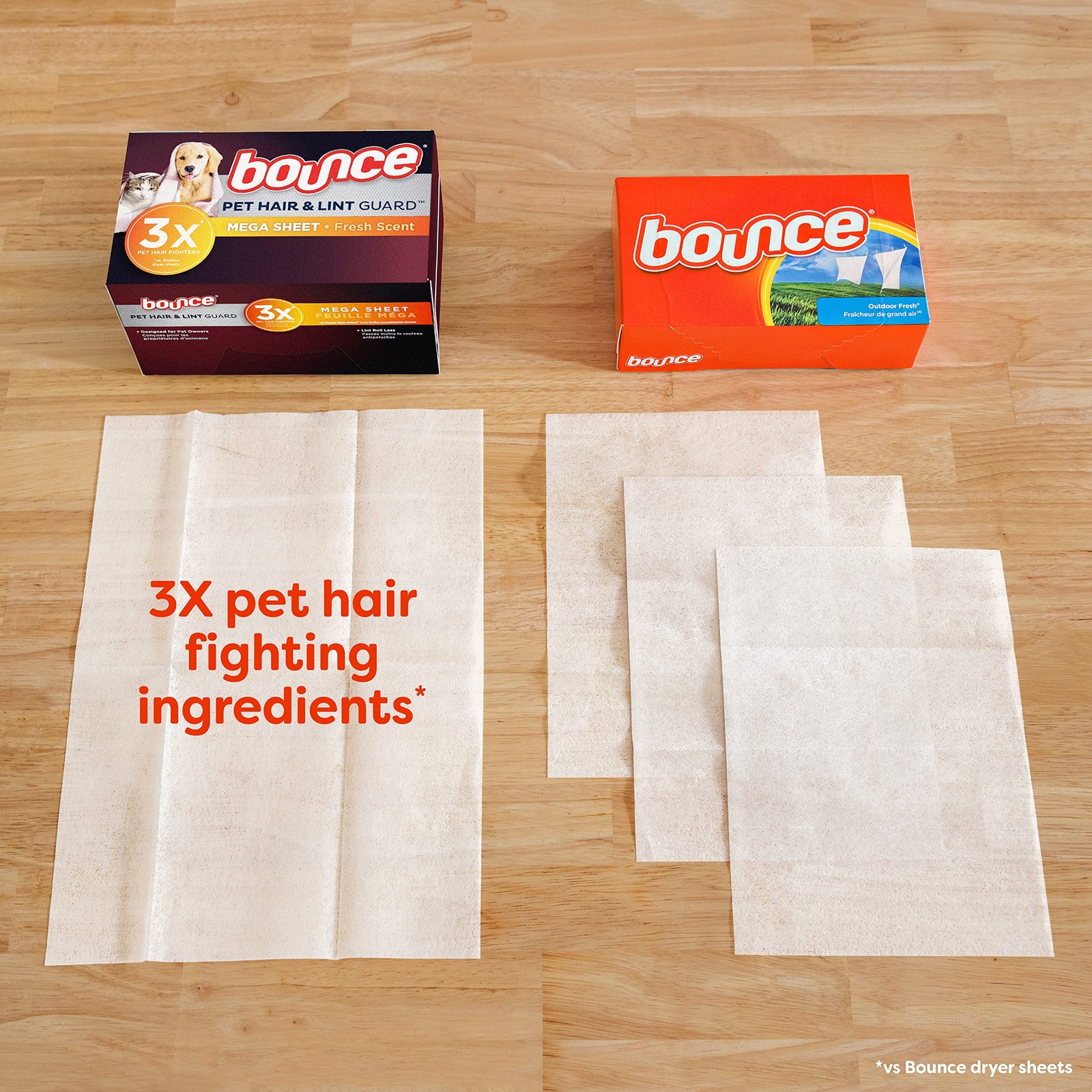 Bounce Pet Hair Repelling Mega Dryer Sheets Fresh Scent 130 Count 2X Size