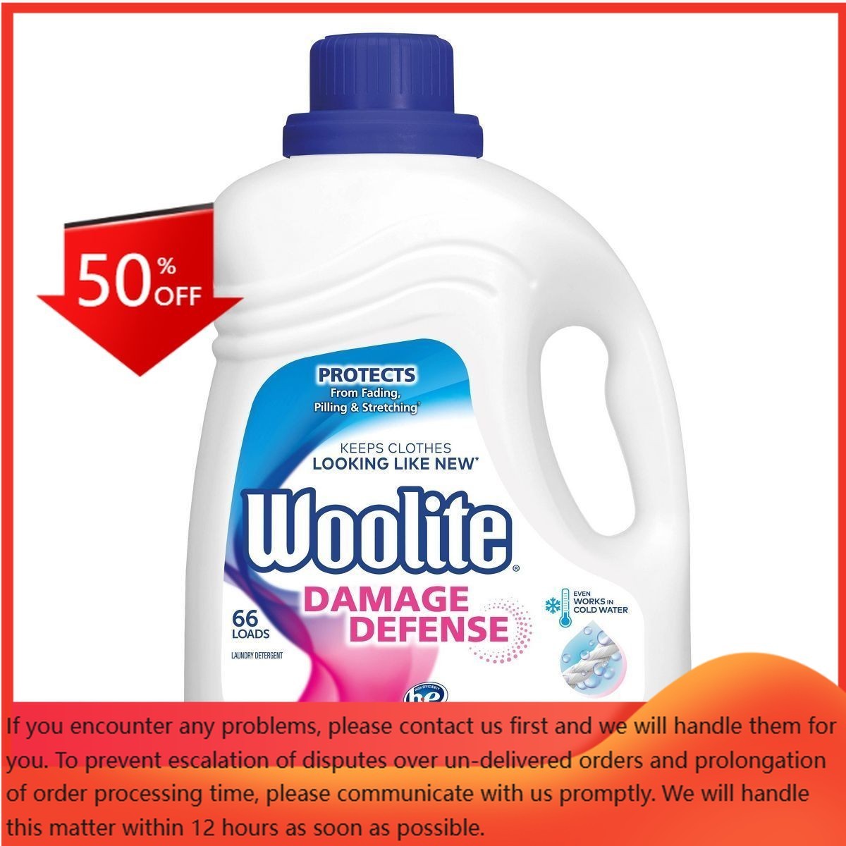 Woolite Floral Scented Gentles Liquid Laundry Detergent 66 Loads – 100oz