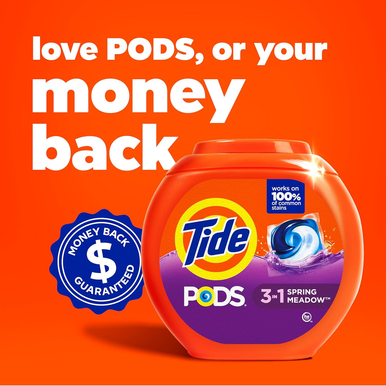 Tide PODS Laundry Detergent Pacs, 3-In-1 Stain Remover, Odor Fighter, Color Prot