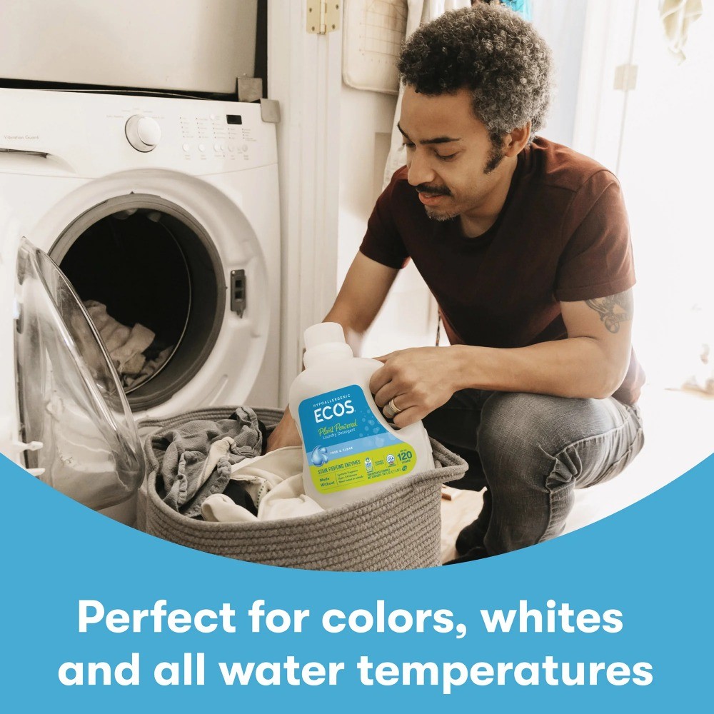 Plus Liquid Laundry Detergent with Stain-Fighting Enzymes, Free & Clear