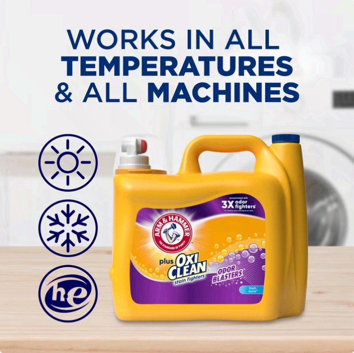 3 Pack Plus OxiClean w Odor Blasters Liquid Laundry Detergent,Fresh Burst