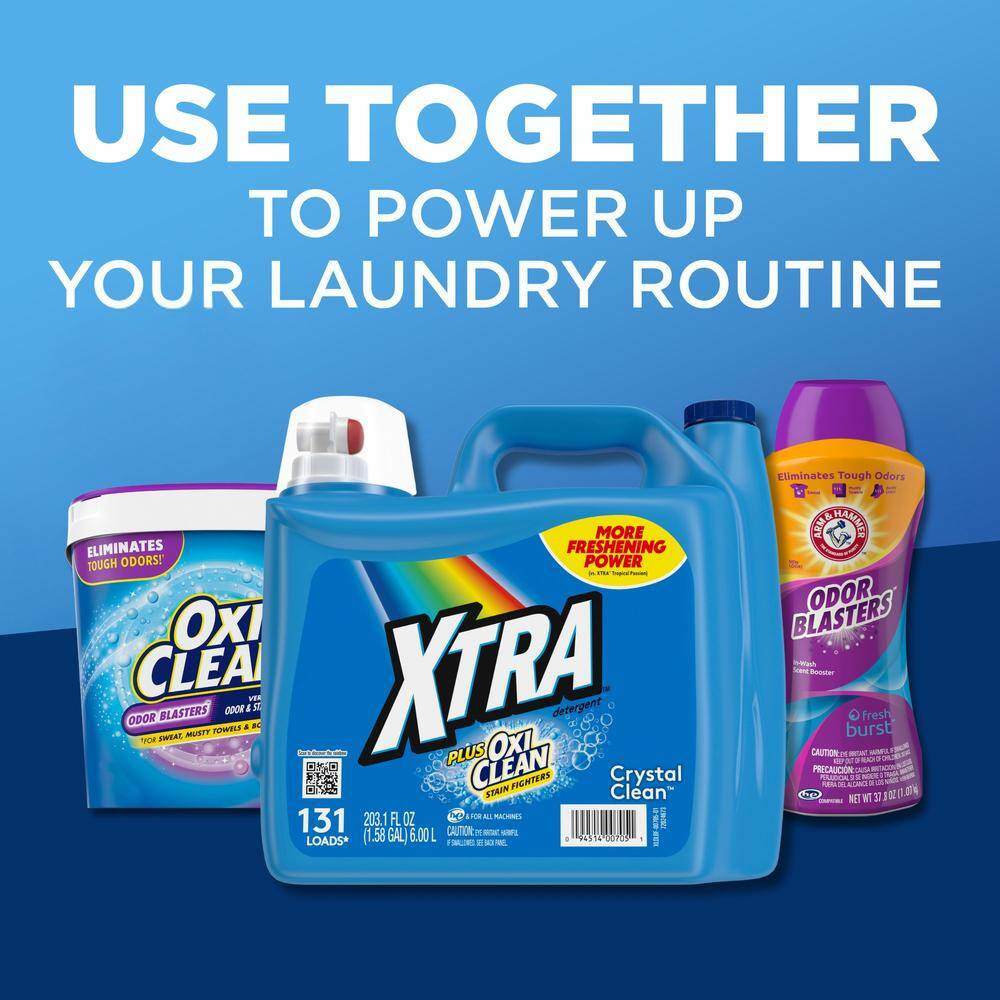 Xtra Crystal Clean Plus Oxiclean Dual HE Liquid Laundry Detergent, 203.1 oz 2 Pk