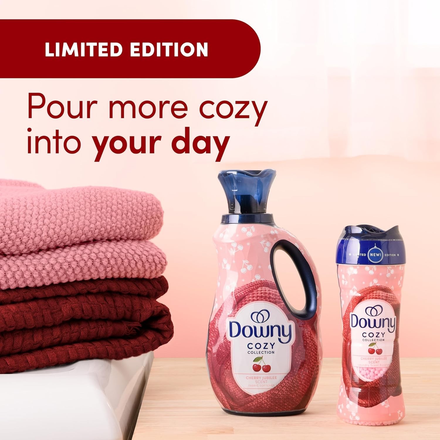 Cozy Collection In-Wash Laundry Scent Booster Beads, Cherry Jubilee Scent, 7.8 o