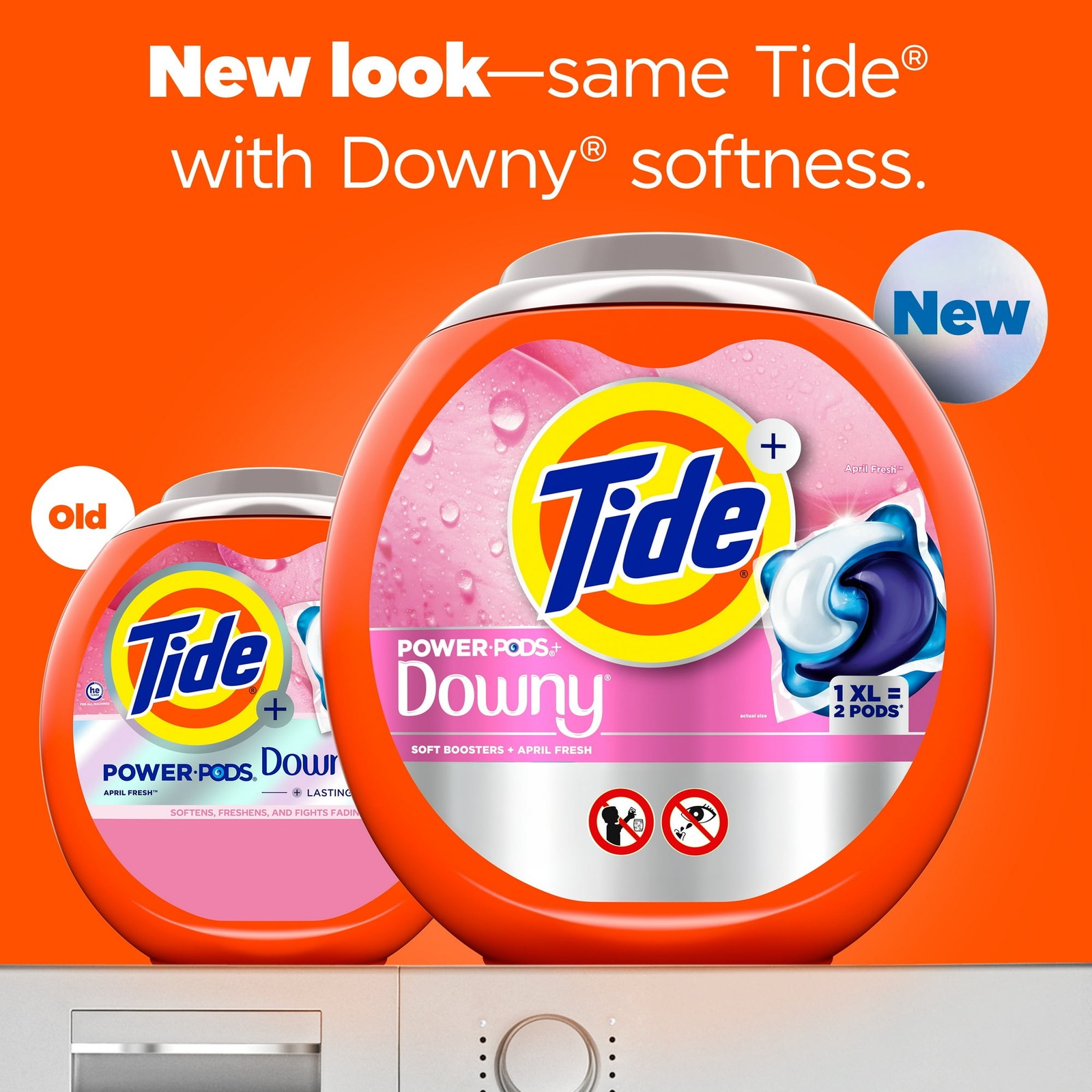 Tide Power PODS with Downy Soft Booster Laundry Detergent Pacs April Fresh Scent