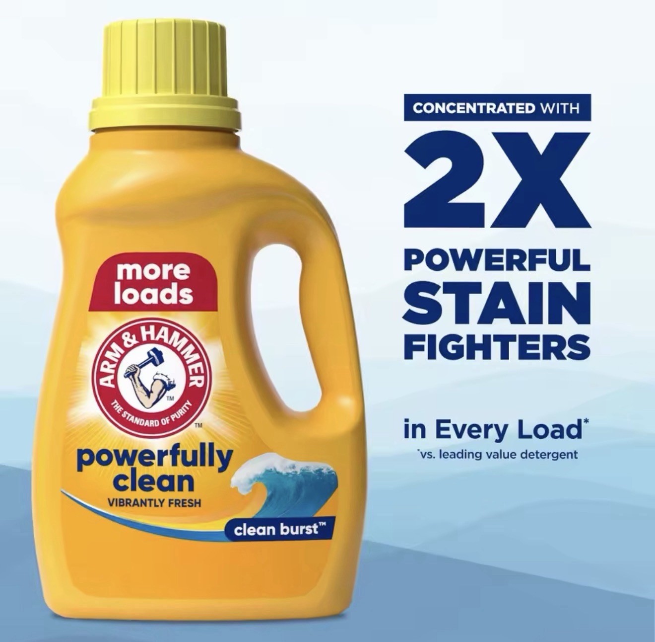 Arm & Hammer Powerfully Clean Liquid Laundry Detergent Vibrantly Fresh 43 Loads