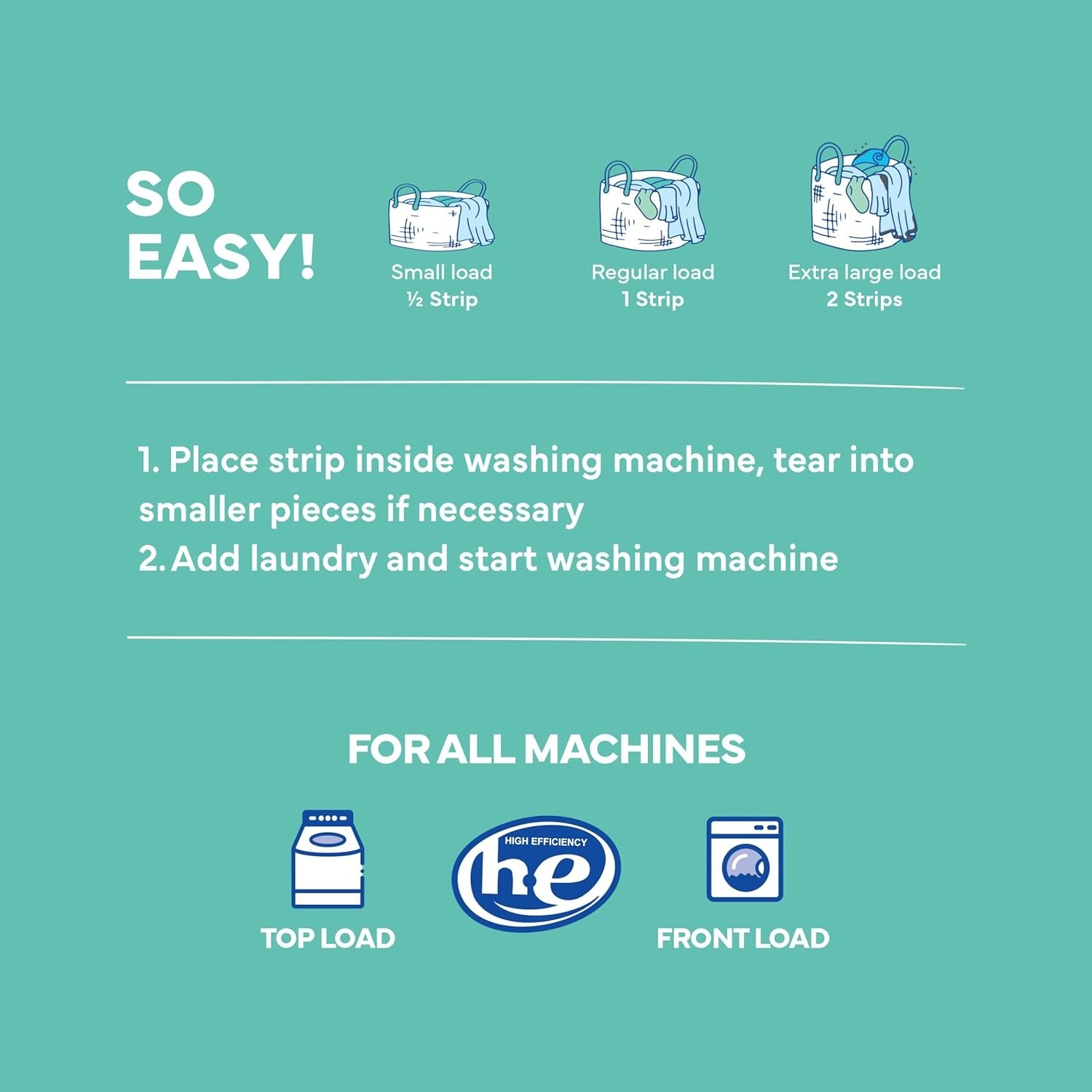 Fragrance-Free Eco Laundry Strips – 64 Load Compact Detergent for Sensitive Skin