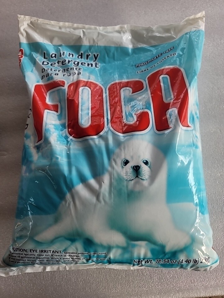 Foca Phosphate Free Laundry Detergent Net Wt 70.54 oz (4.40 lb) 2 kg