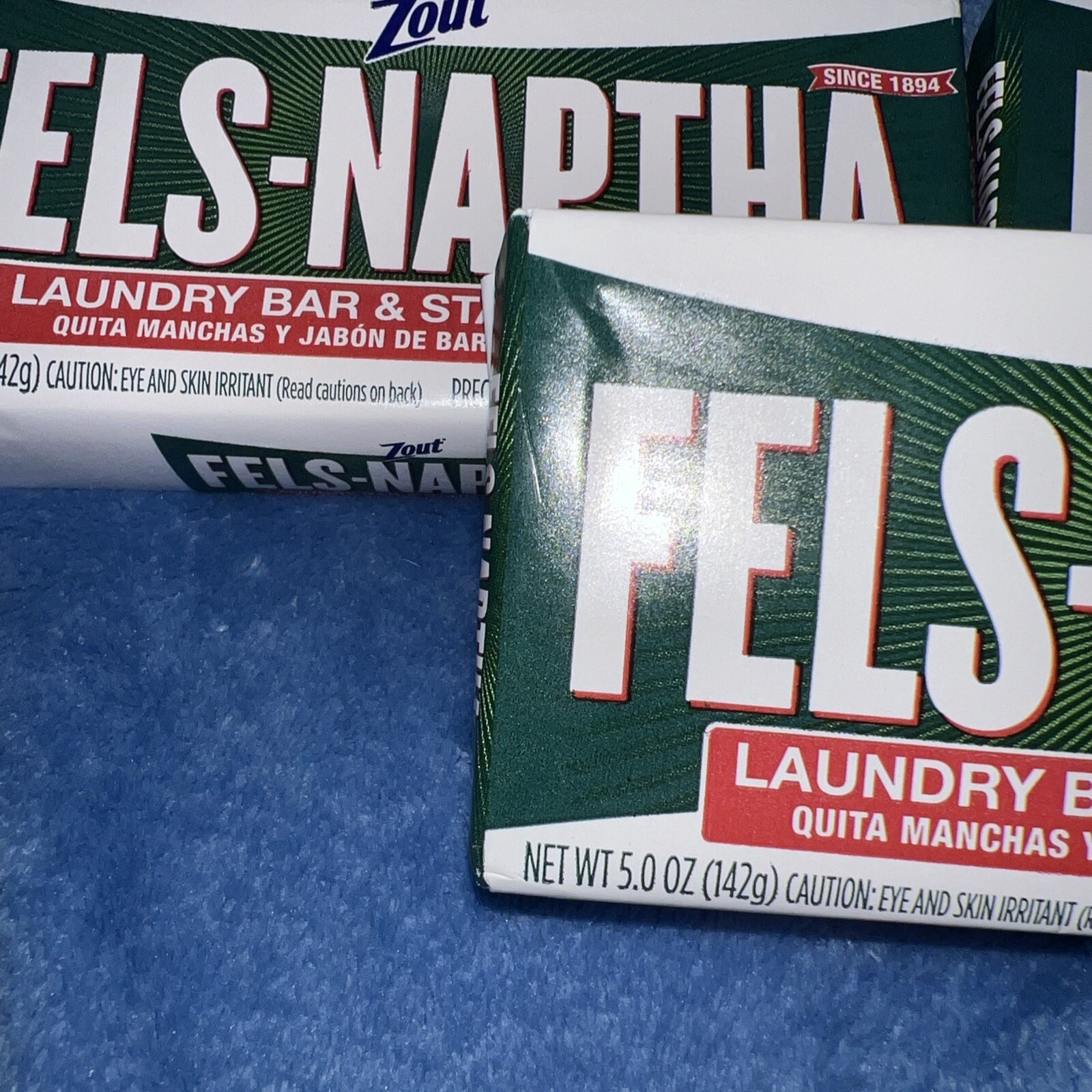 Fels Naptha Laundry Bar and Stain Remover, 5 Ounce, 3 Packs! Free Shipping
