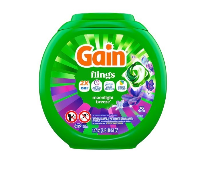 [BIG SALE] Gain Moonlight Breeze Laundry Pods Oxi Febreze 76 Count