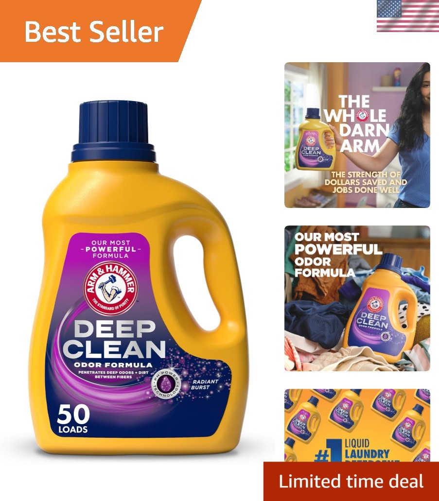 High-Efficiency Detergent with Baking Soda – Deep Clean & Fresh Scent, 50 Loads