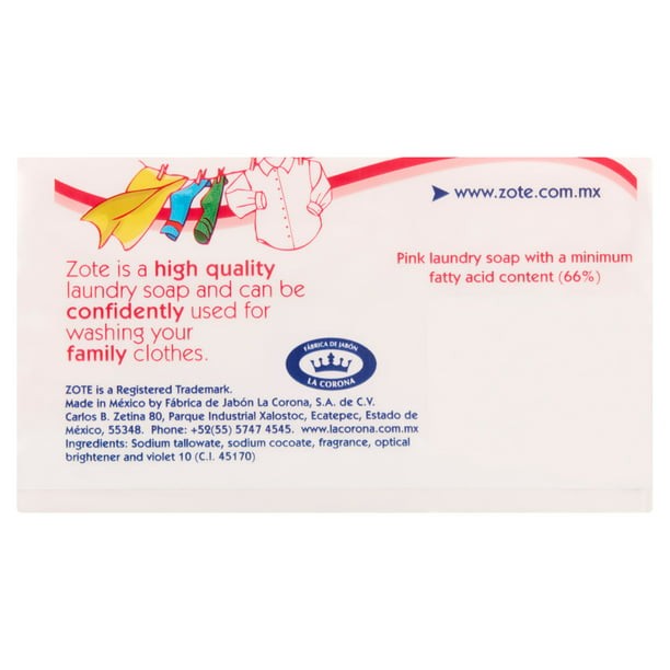 Pink Zote Laundry Bar Soap, 14.1oz (400g)