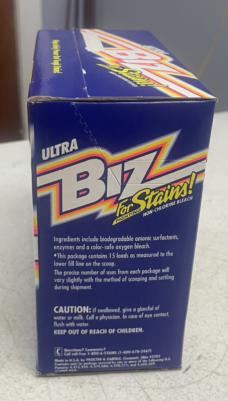 BIZ Ultra Laundry Detergent Powder Booster Stain Odor Removal 29 Oz P&G 1999